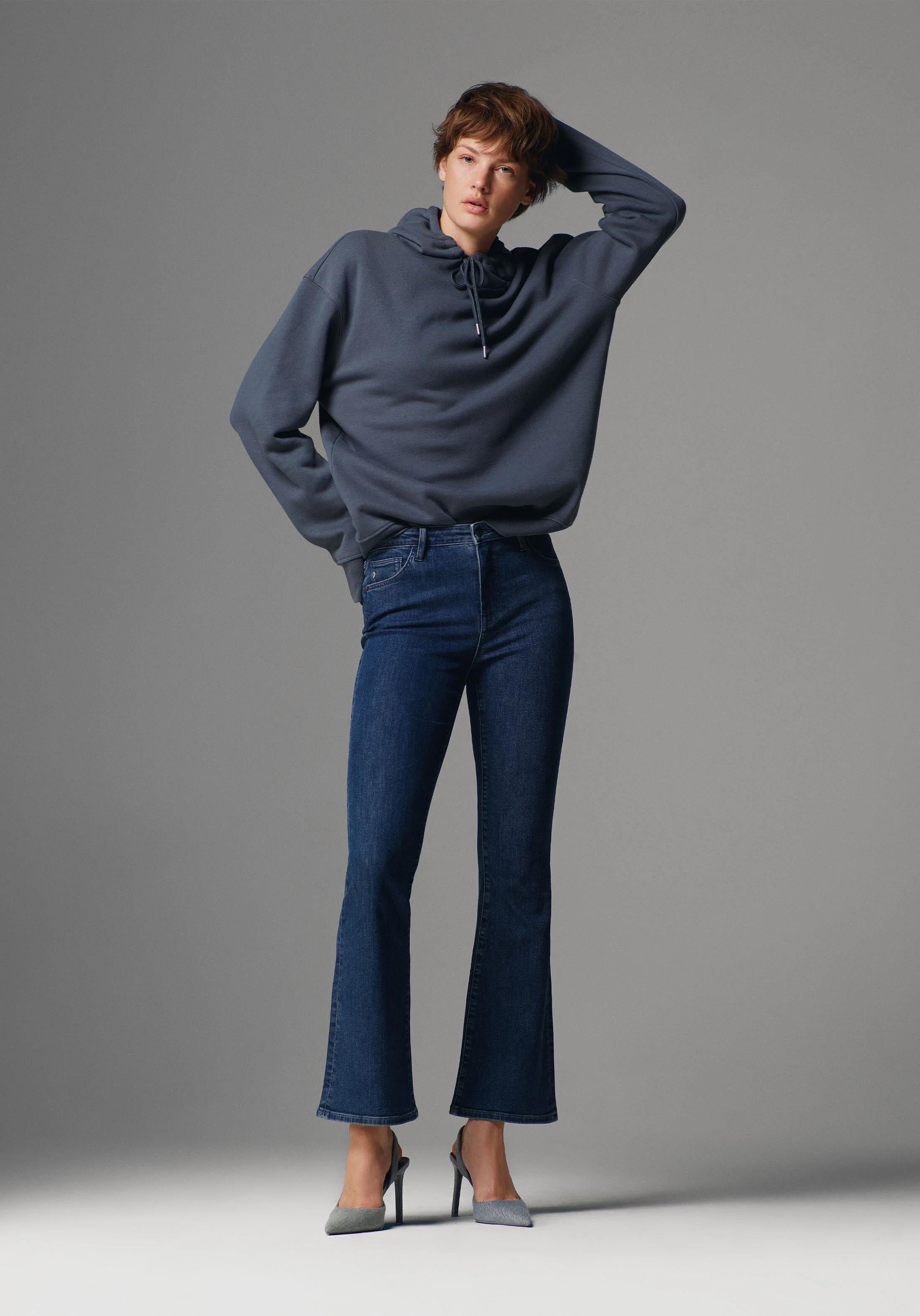 DENIM KADIN JEAN PANTOLON 772 LONNA Orta Bel Boru Paça Dar Kesim