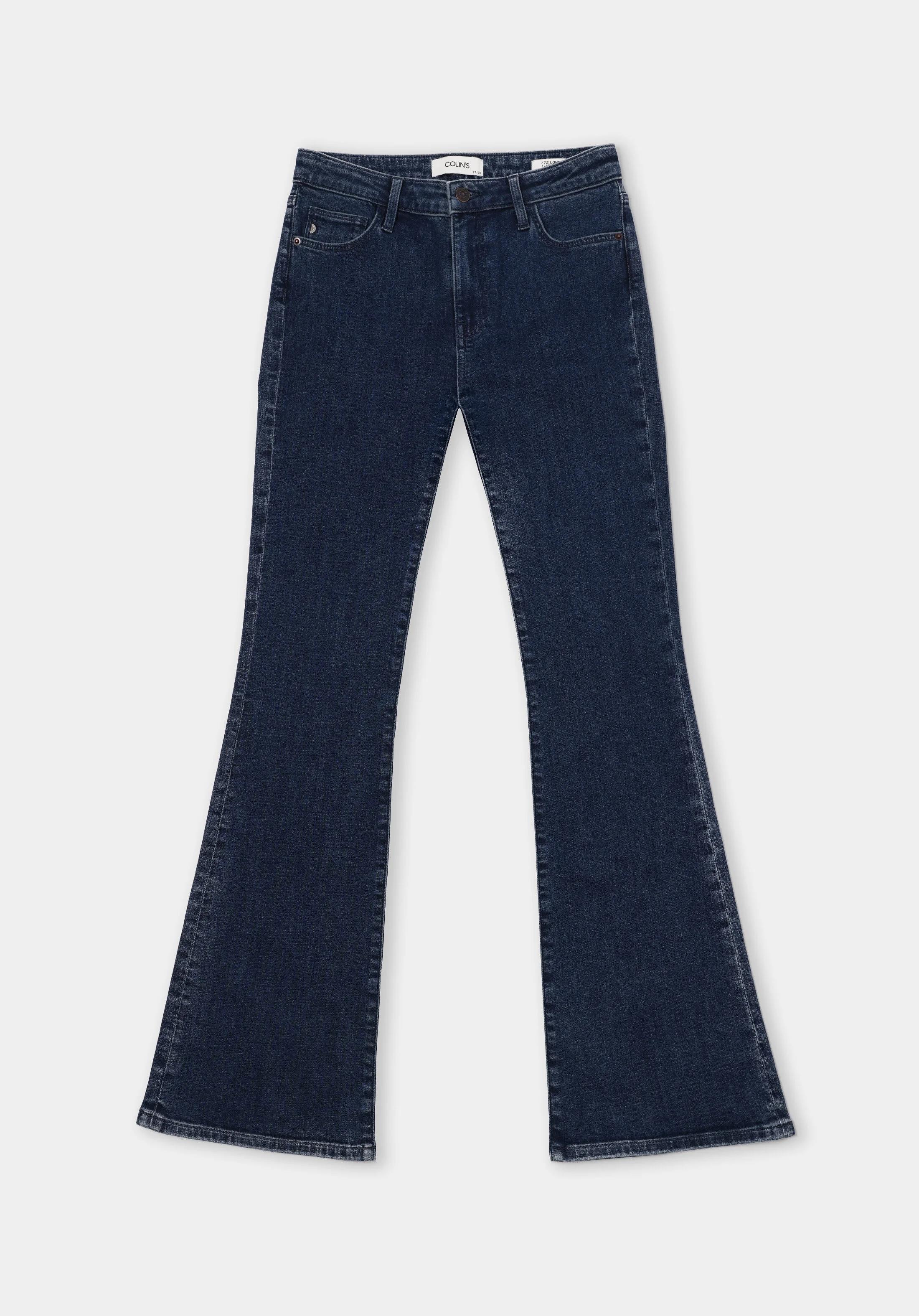 DENIM KADIN JEAN PANTOLON 772 LONNA Orta Bel Boru Paça Dar Kesim