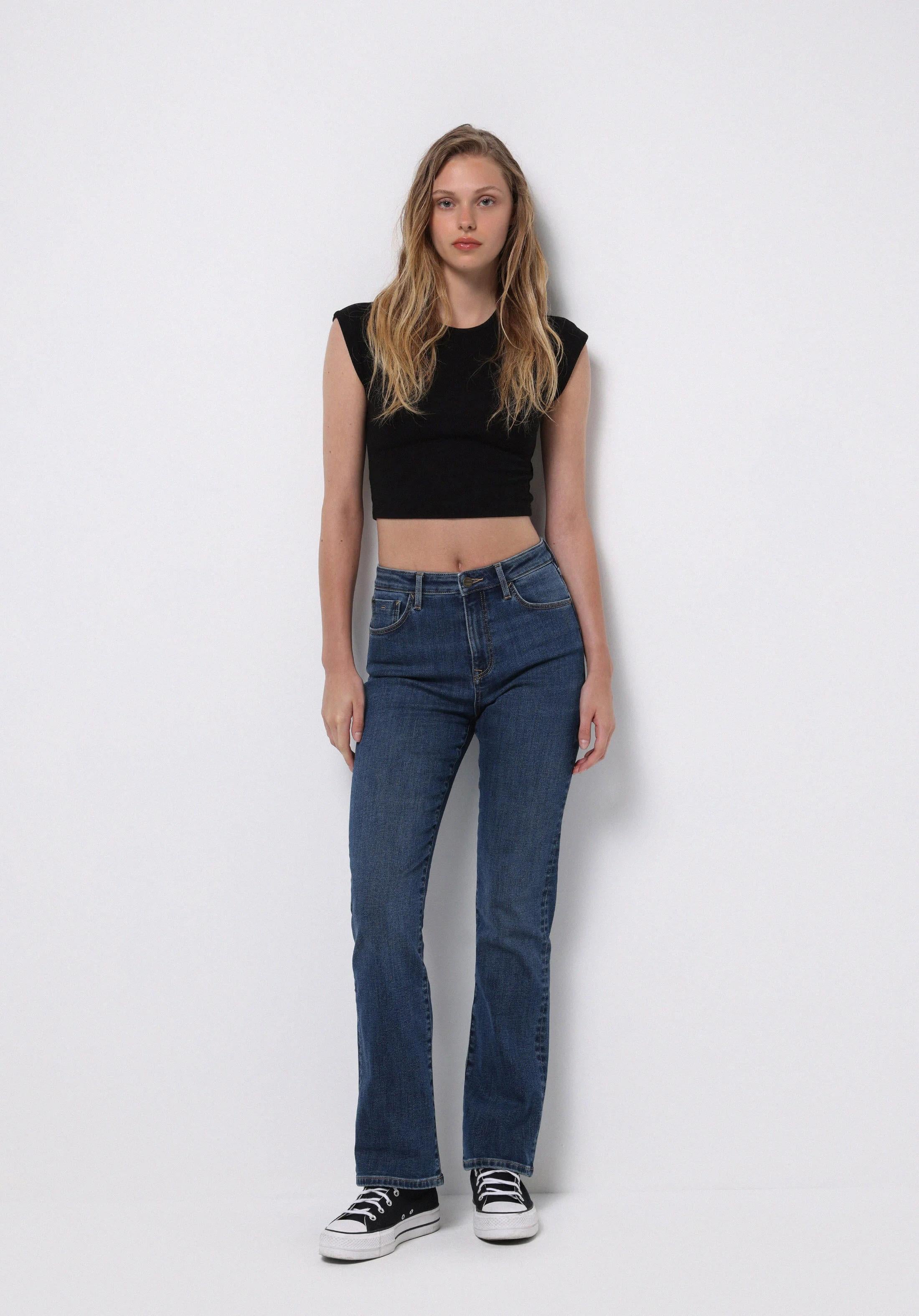 DENIM KADIN JEAN PANTOLON 792 MILA Orta Bel Düz Paça Regular Fit