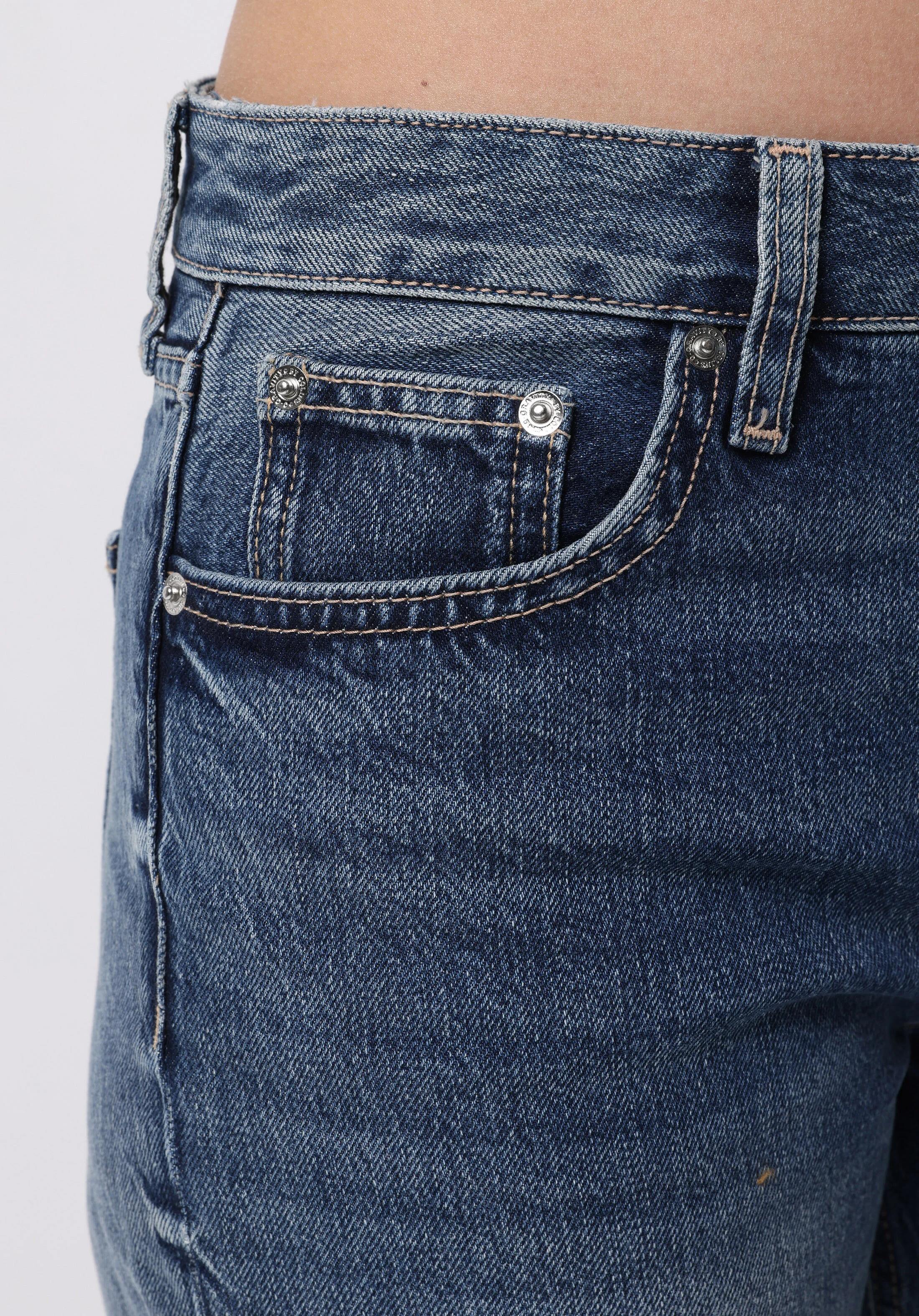 DENIM KADIN JEAN PANTOLON 880 ELISA Orta Bel Tam Boy Paça Straight Fit