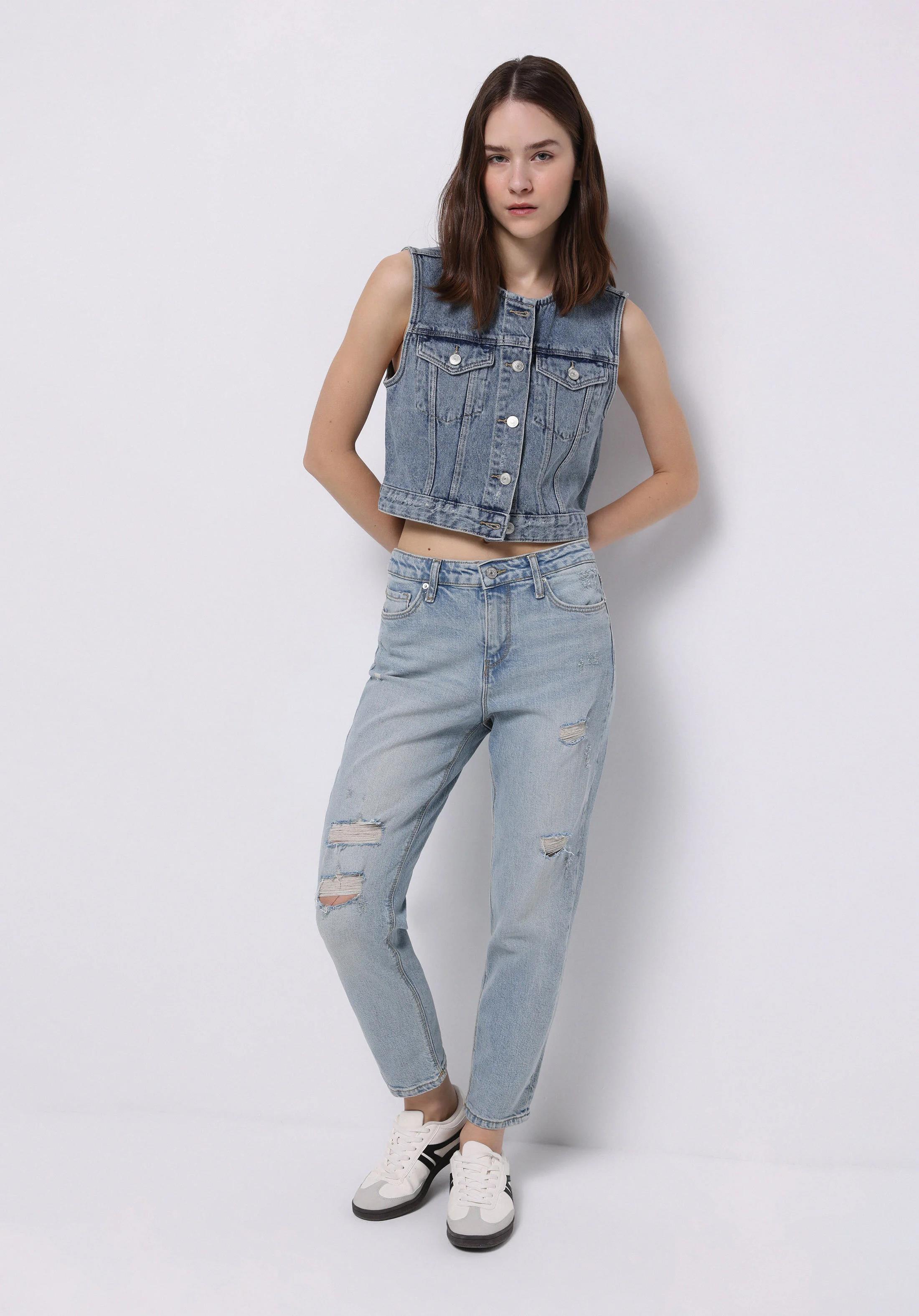 DENIM KADIN JEAN PANTOLON 896  MARIA Mom Fit