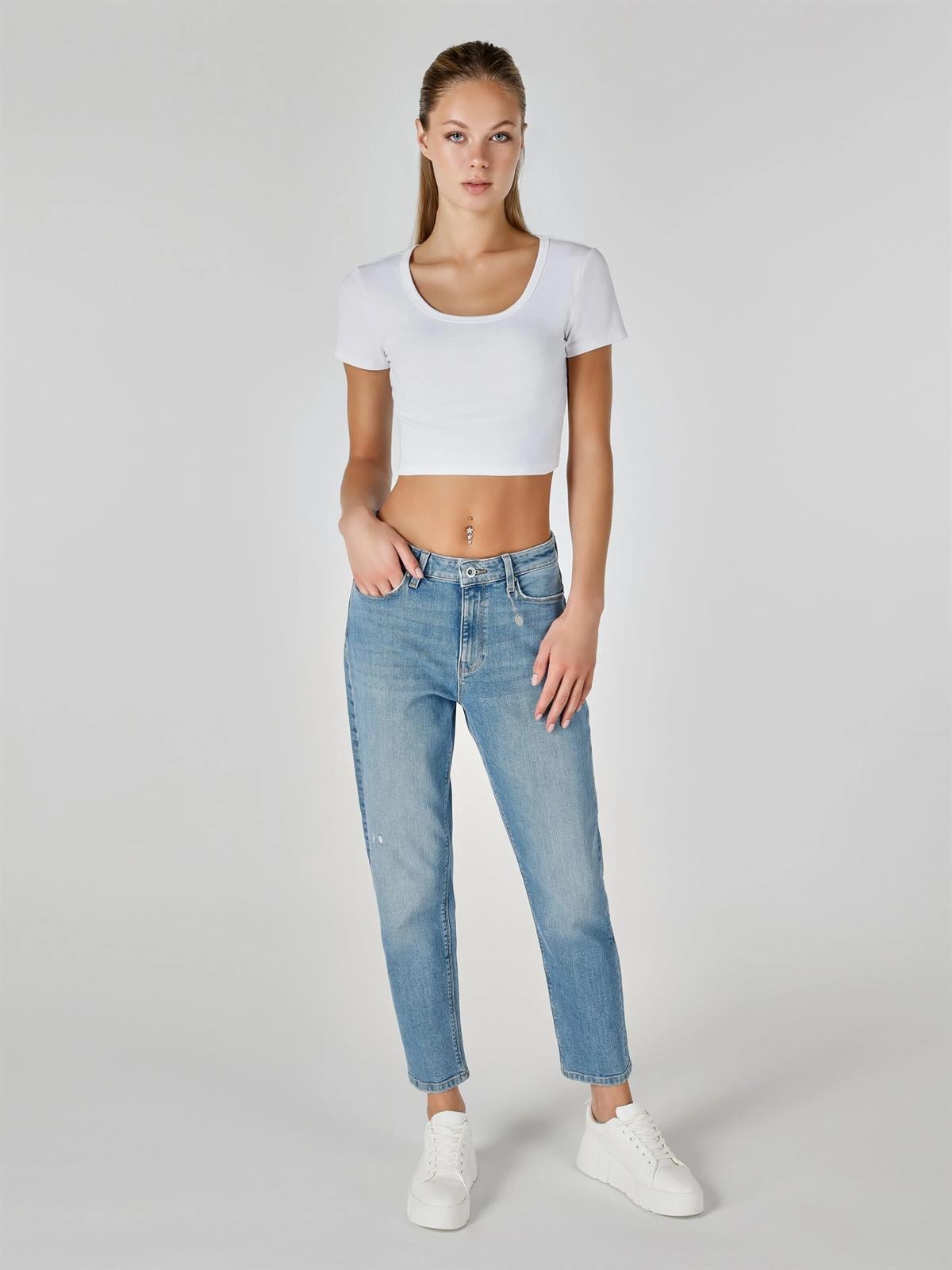 DENIM KADIN JEAN PANTOLON 896  MARIA Mom Fit