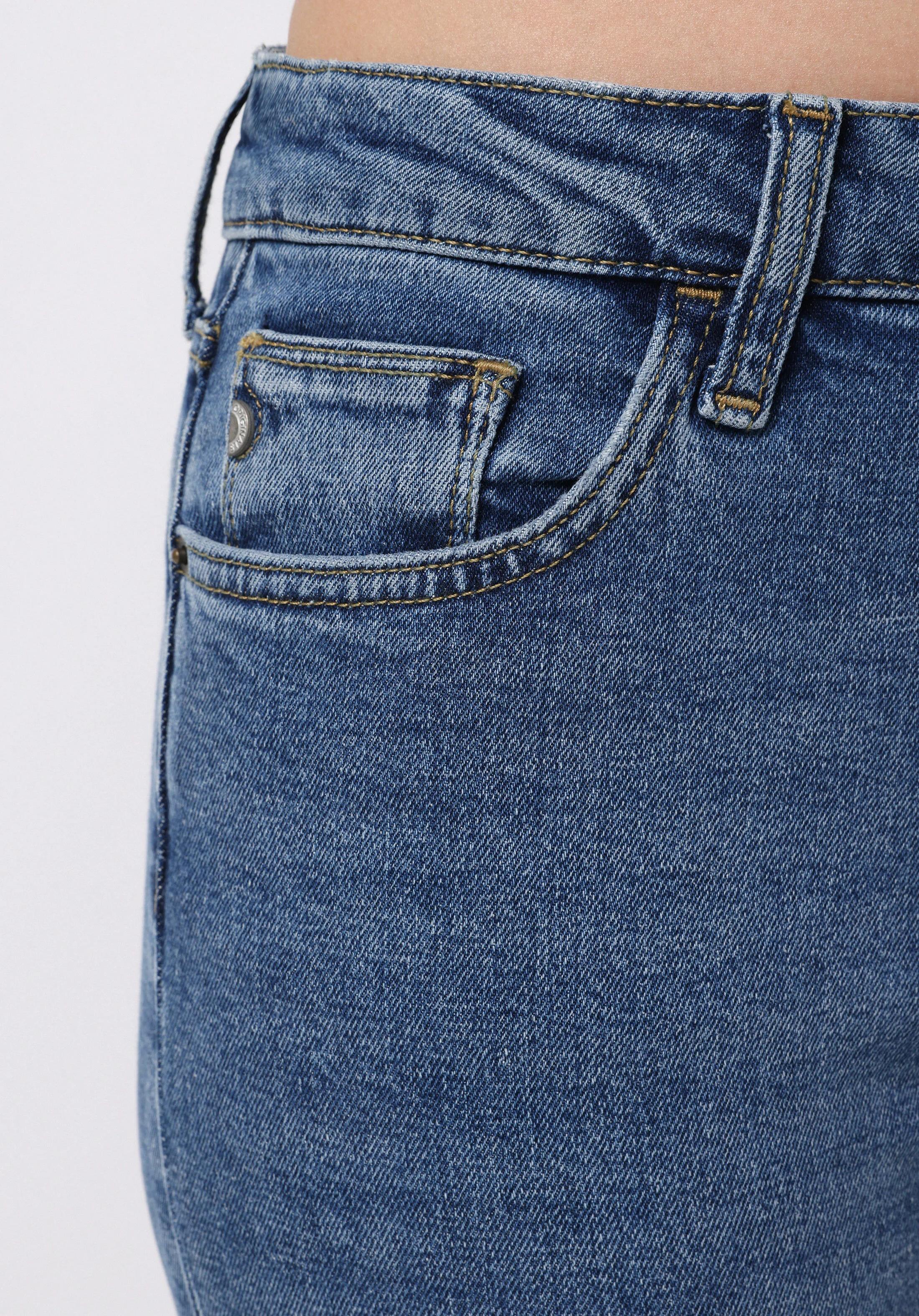 DENIM KADIN JEAN PANTOLON 896  MARIA Yüksek Bel Daralan Paça Mom Fit