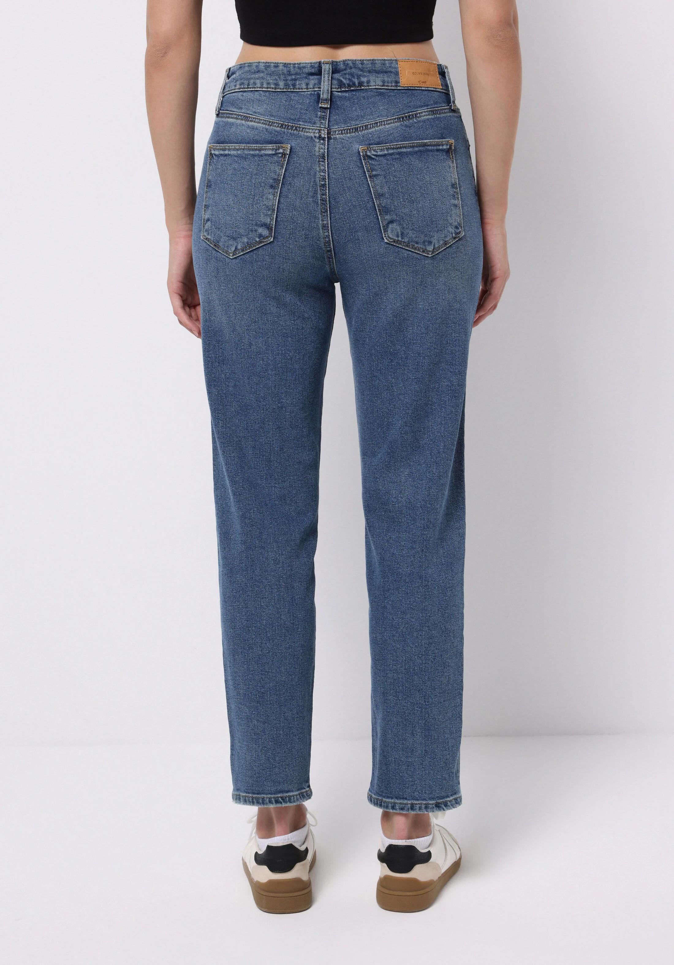 DENIM KADIN JEAN PANTOLON 896  MARIA Yüksek Bel Daralan Paça Mom Fit
