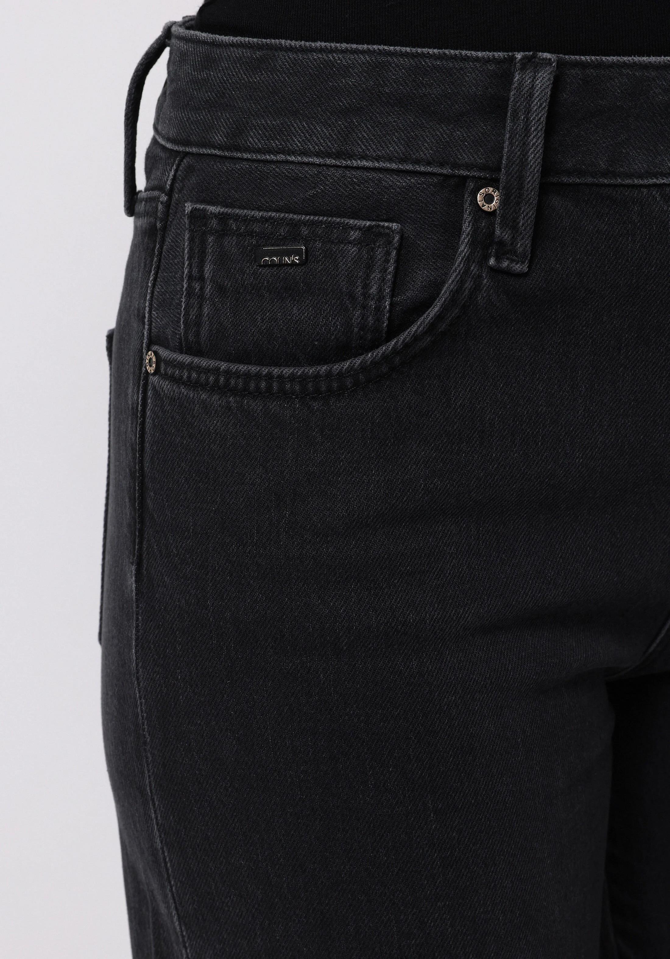 DENIM KADIN JEAN PANTOLON 970 BERRY Yüksek Bel Düz Paça Regular Fit