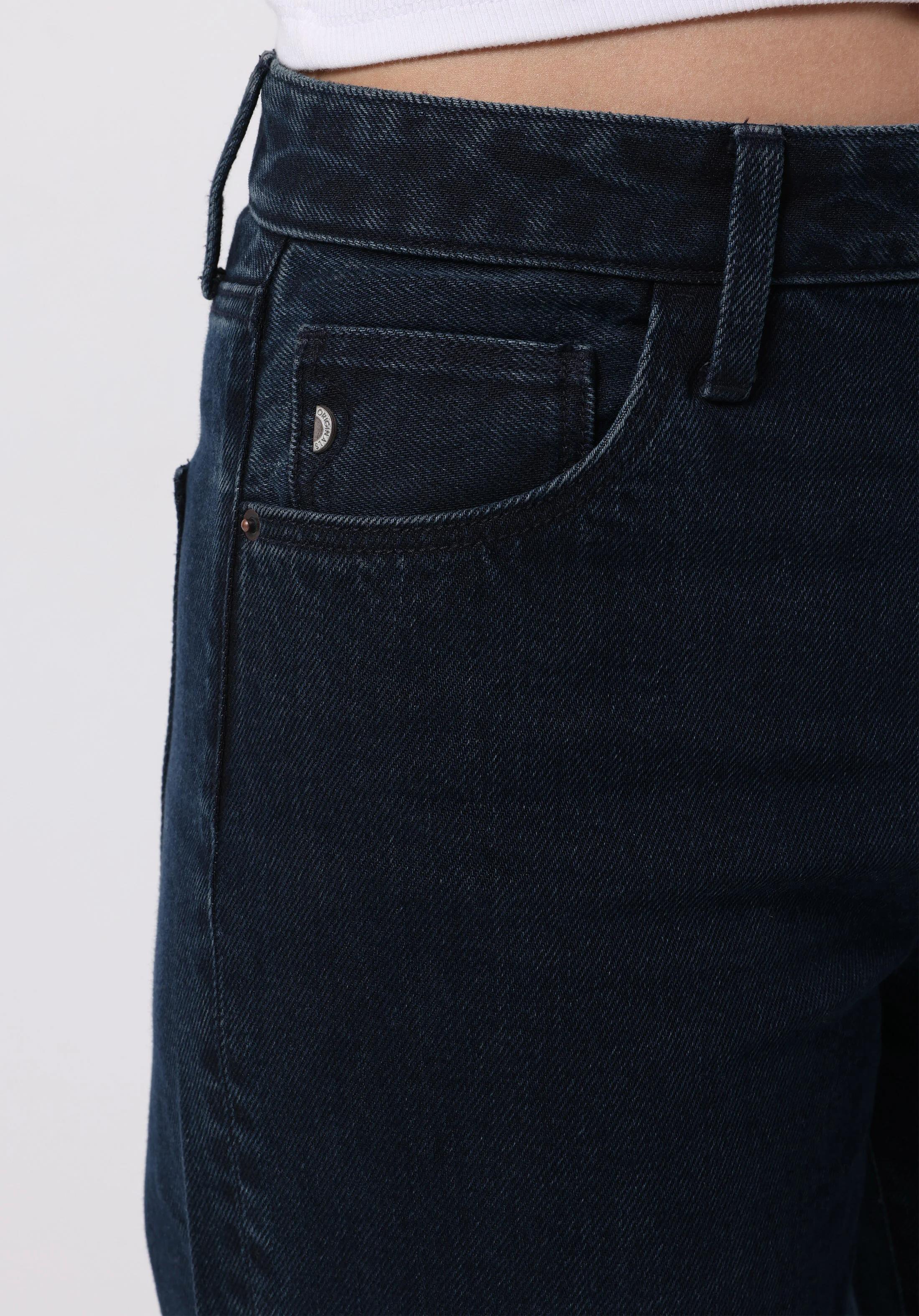 DENIM KADIN JEAN PANTOLON 970 BERRY Yüksek Bel Düz Paça Regular Fit