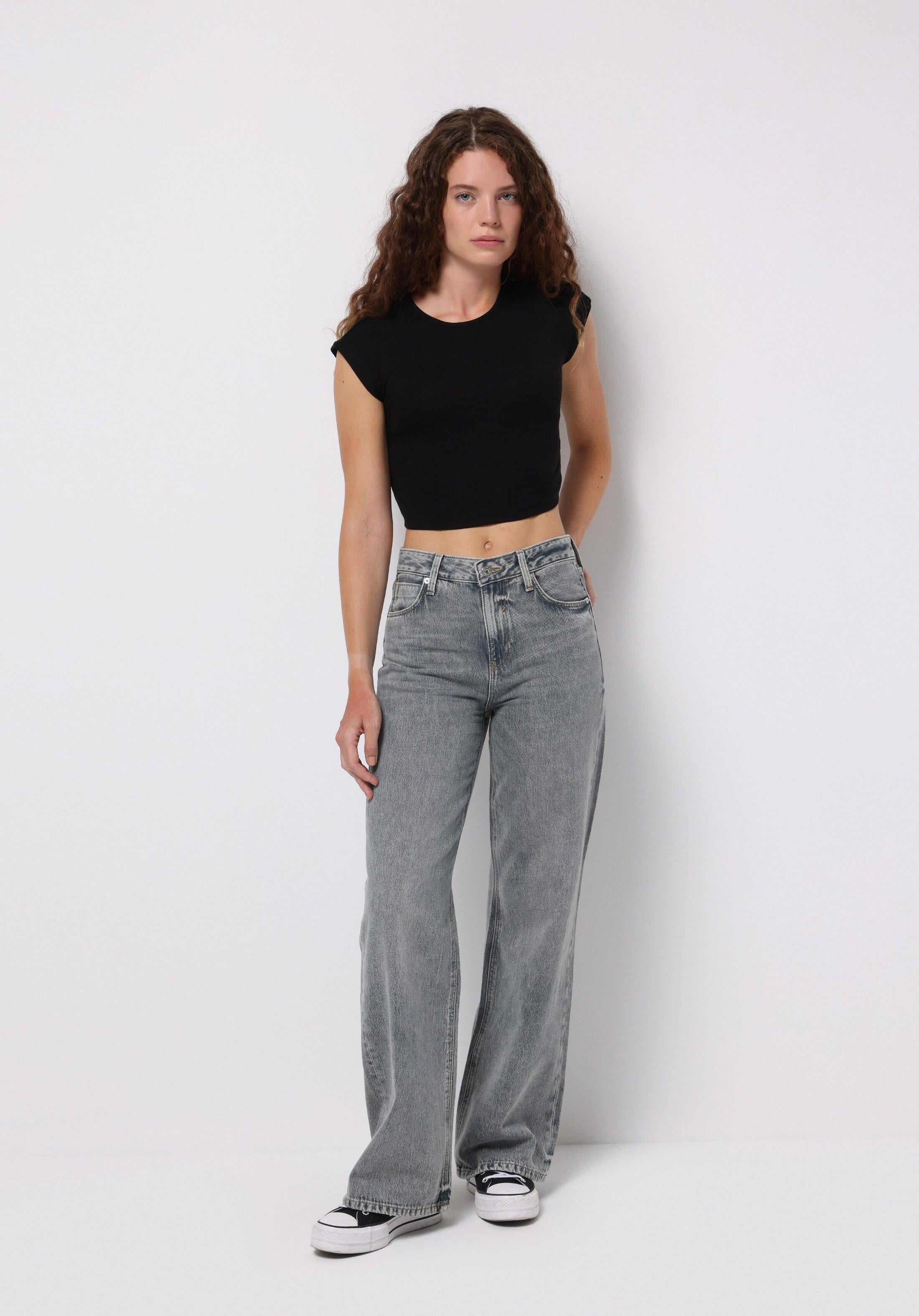 DENIM KADIN JEAN PANTOLON 970 BERRY Yüksek Bel Düz Paça Regular Fit
