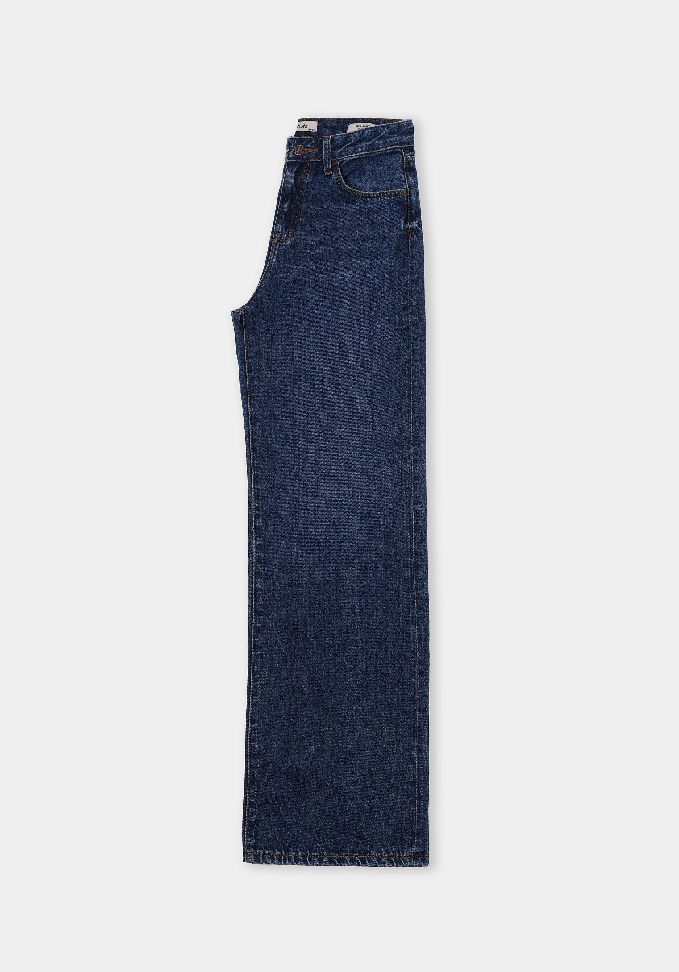 DENIM KADIN JEAN PANTOLON 970 BERRY Yüksek Bel Düz Paça Regular Fit