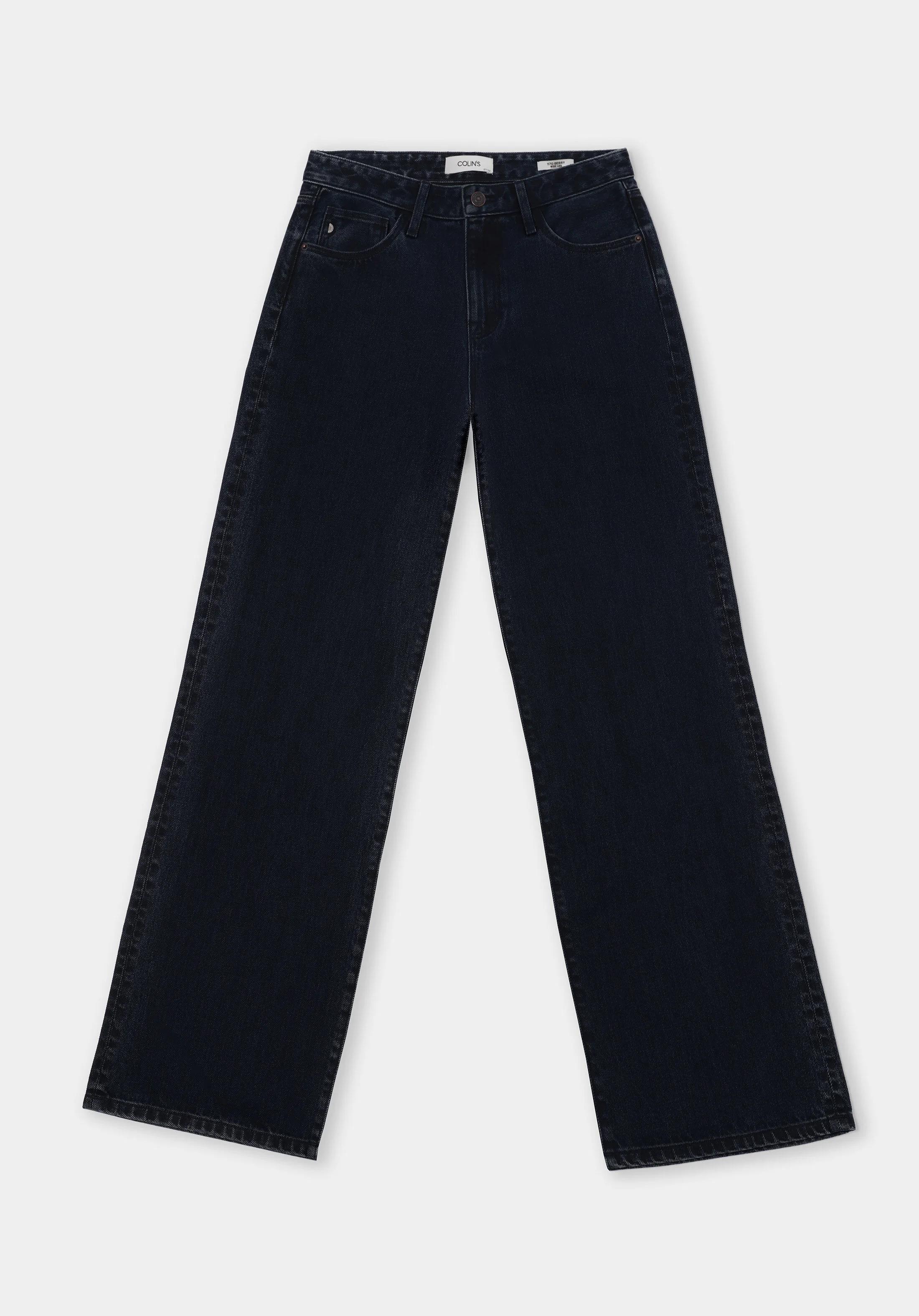 DENIM KADIN JEAN PANTOLON 970 BERRY Yüksek Bel Düz Paça Regular Fit