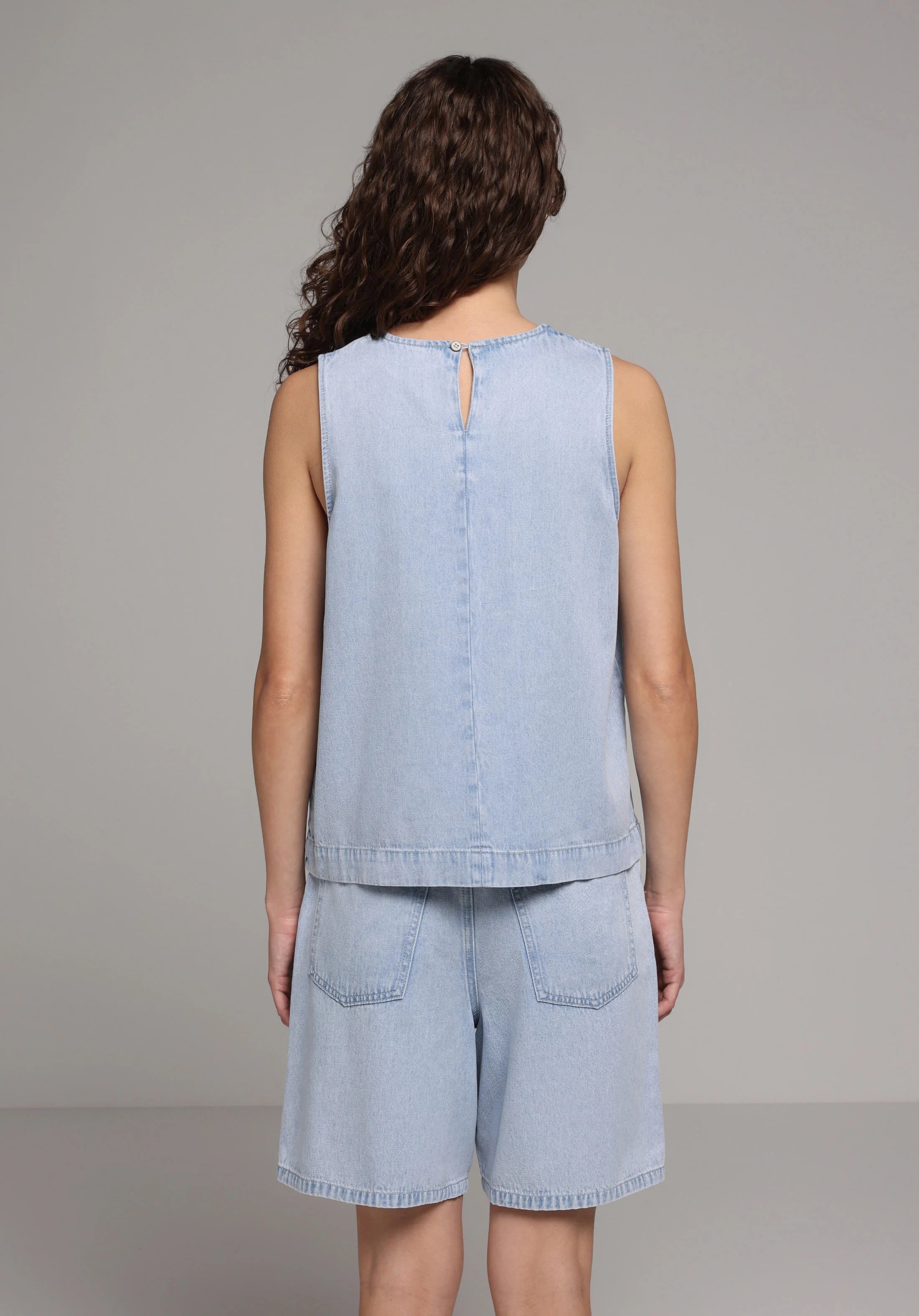 DENIM KADIN KISA KOL GÖMLEK Regular Fit