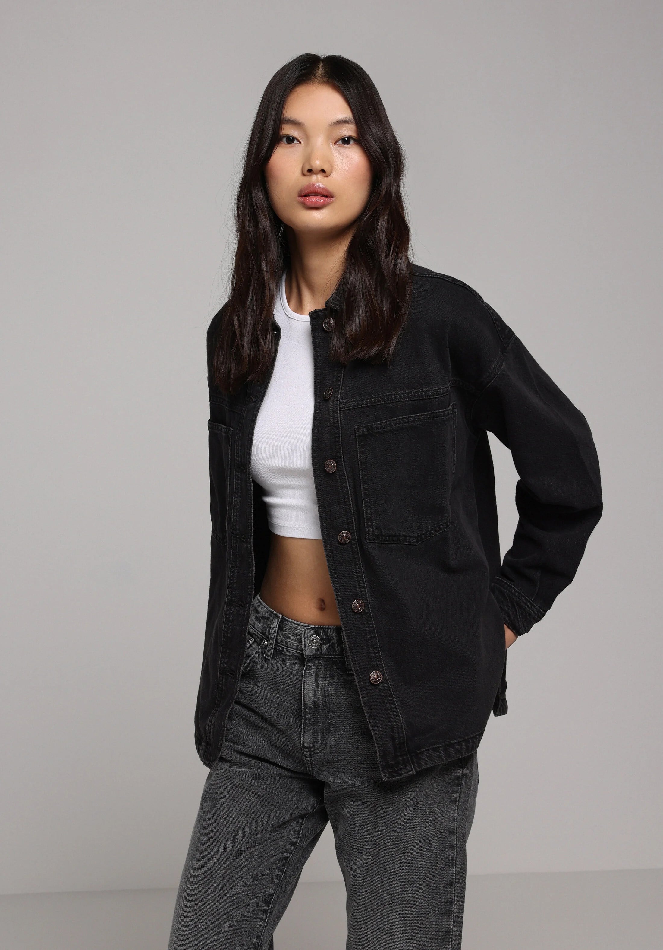 DENIM KADIN SHACKET Oversize Fit