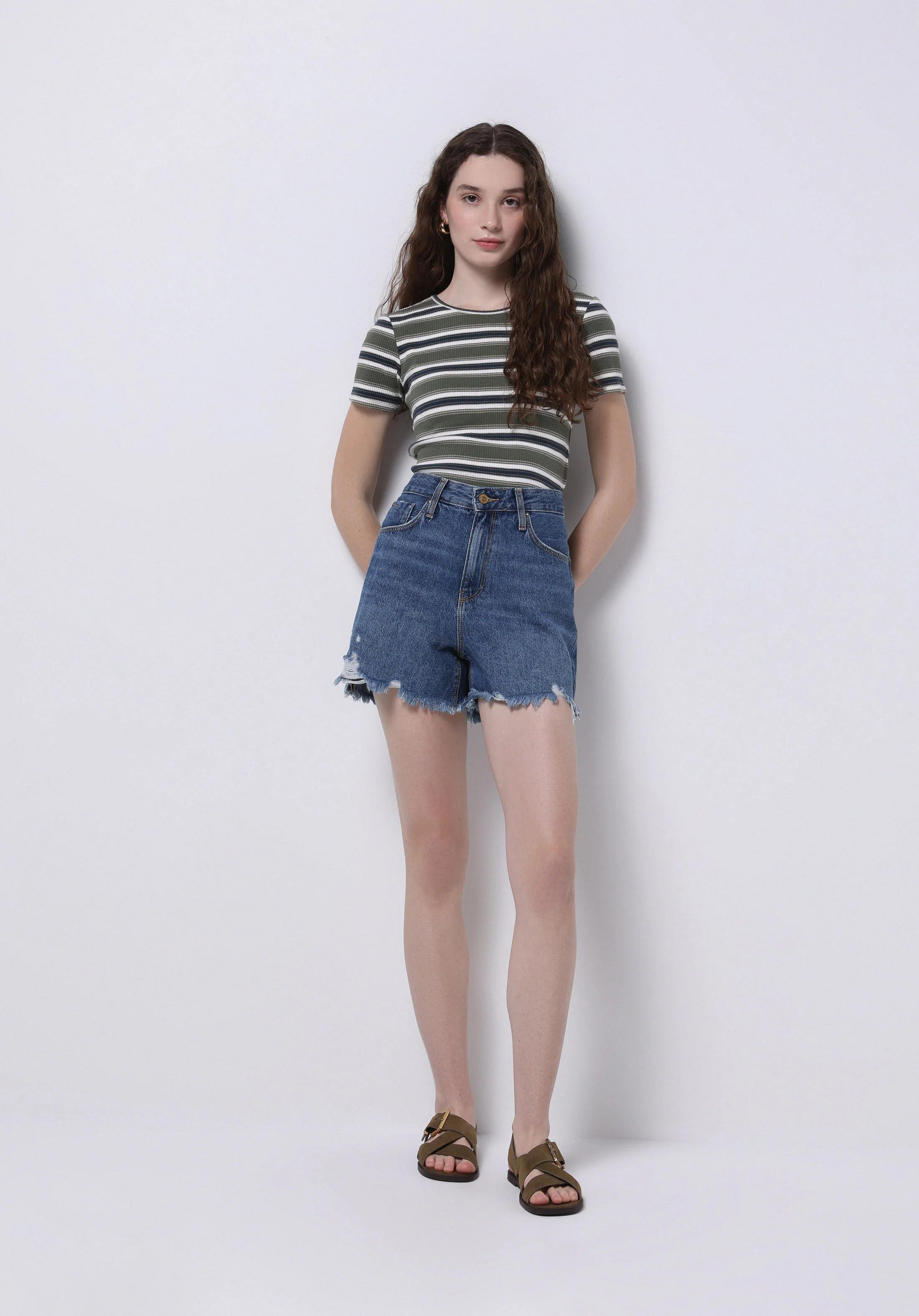 DENIM KADIN ŞORT Mom Fit