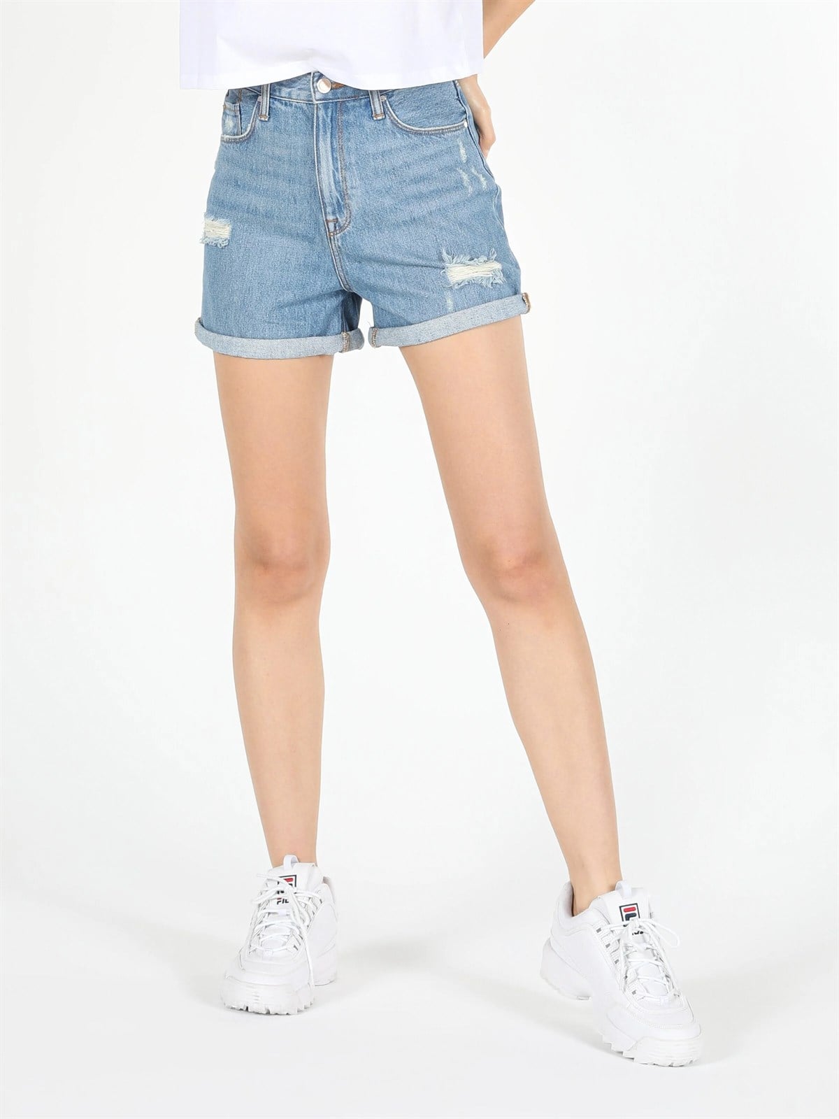 DENIM KADIN ŞORT Mom Fit