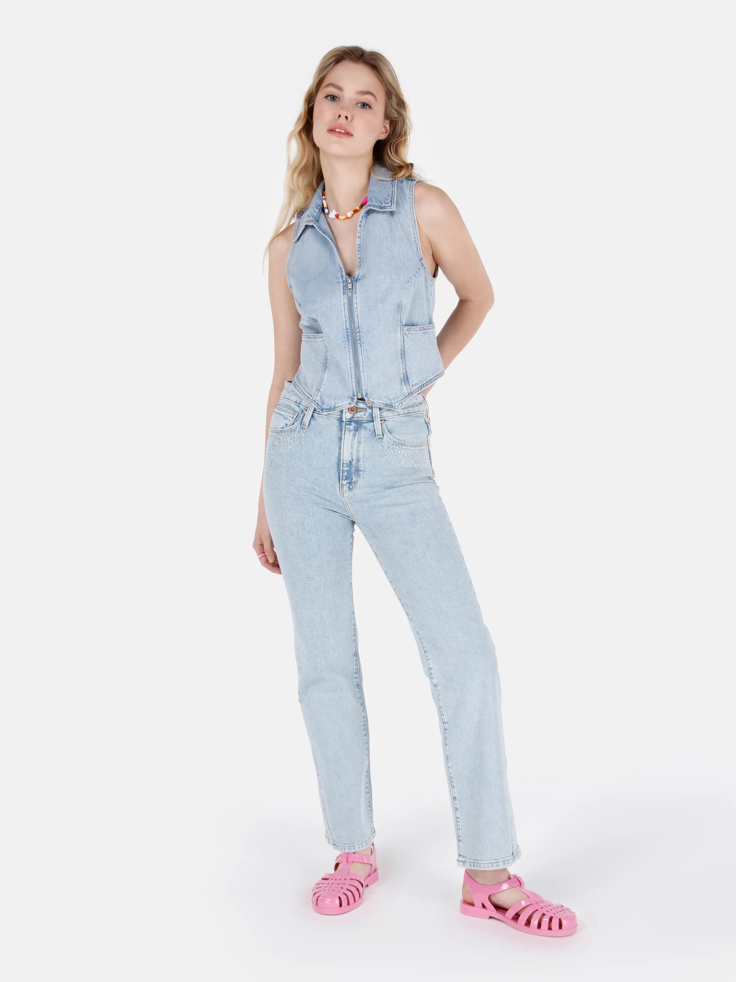 DENIM KADIN YELEK Slim Fit