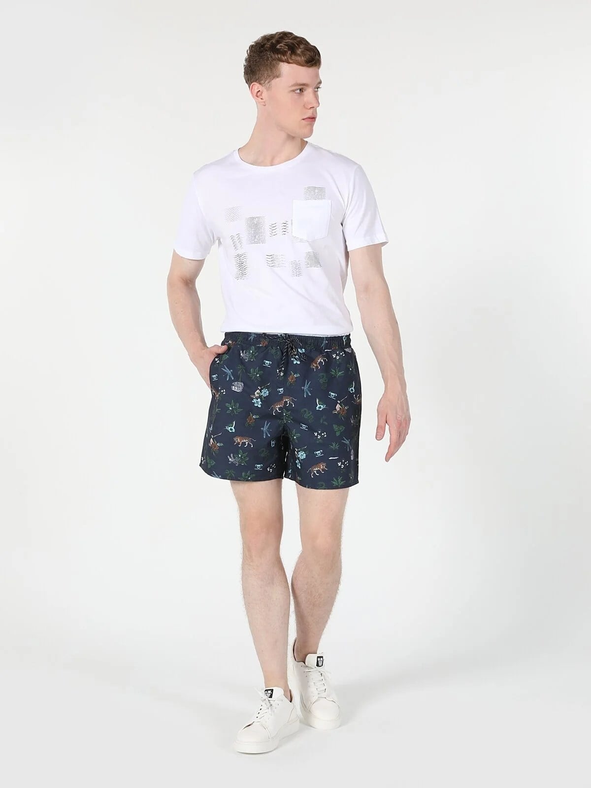 DOKUMA ALT ERKEK YÜZME ŞORT Regular Fit