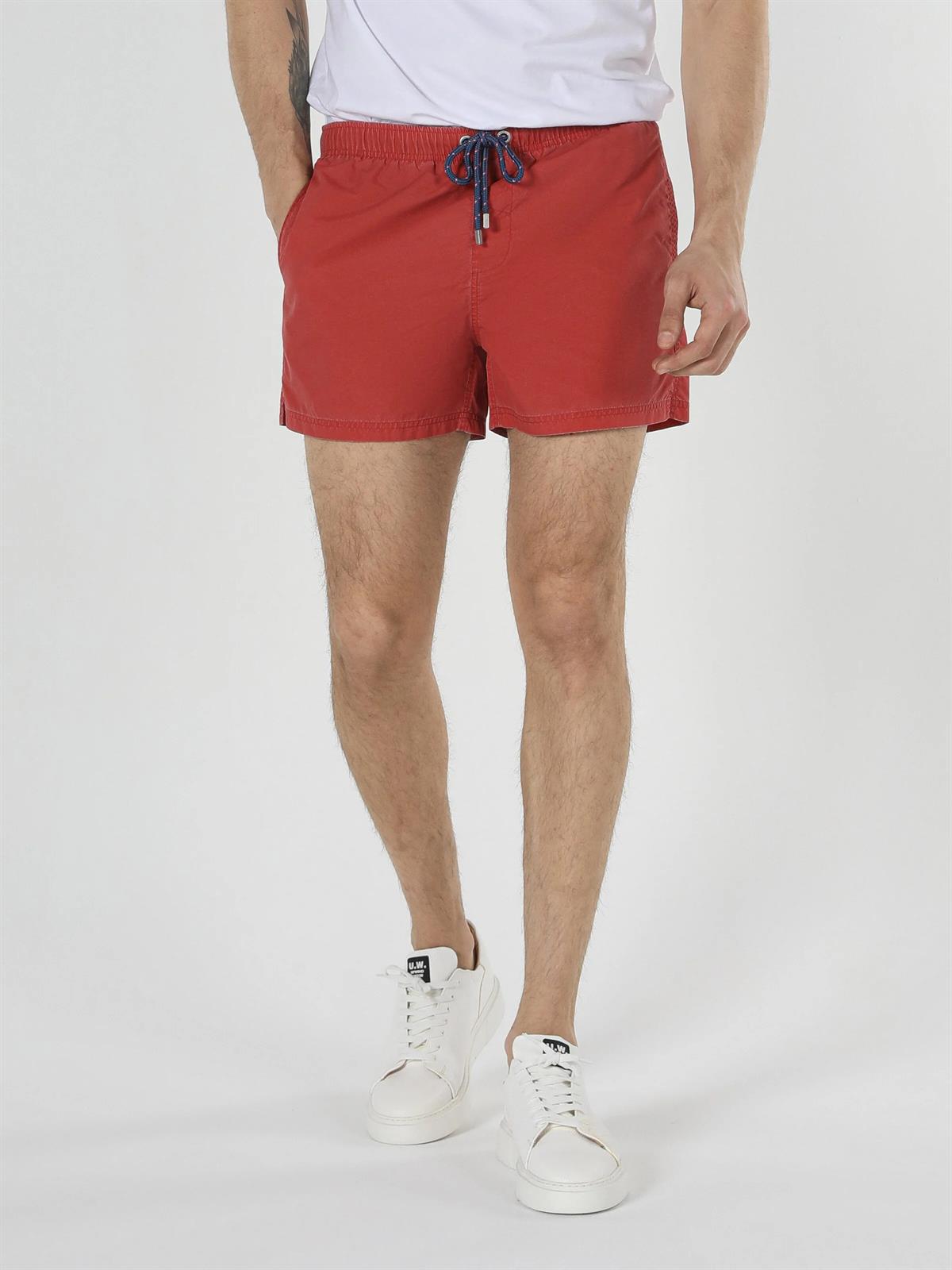 DOKUMA ALT ERKEK YÜZME ŞORT Slim Fit