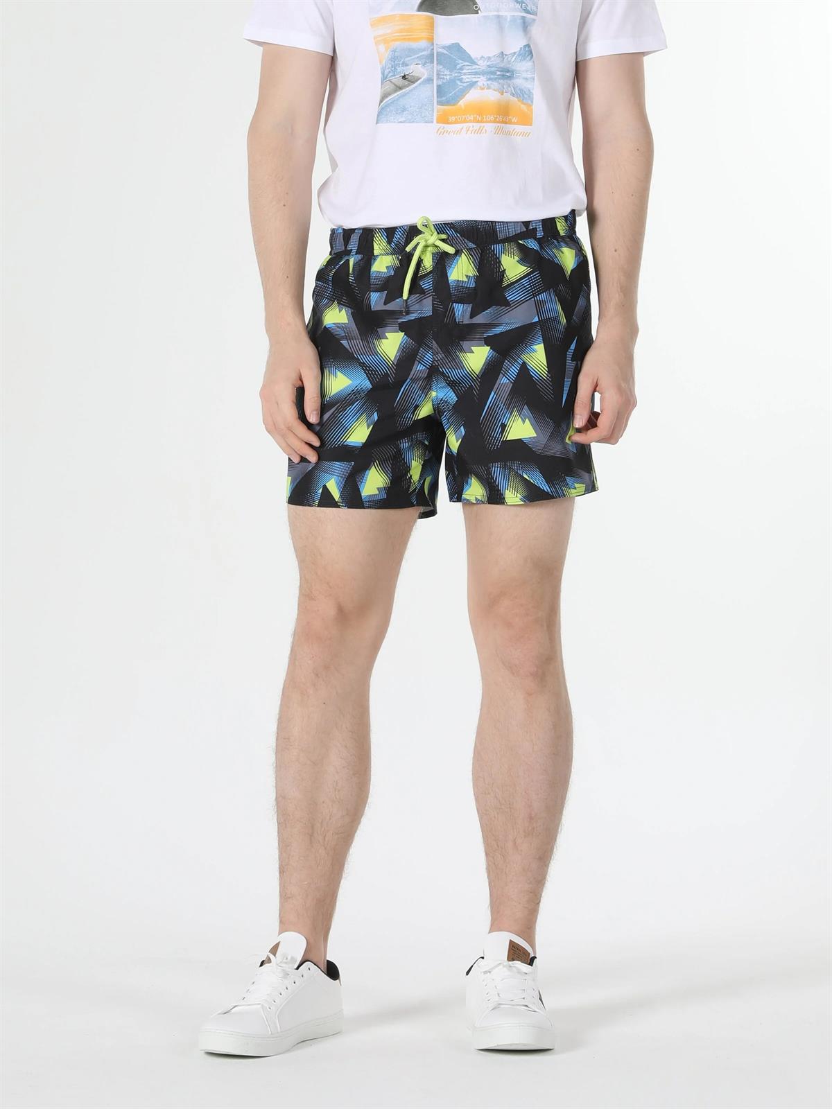 DOKUMA ALT ERKEK YÜZME ŞORT Slim Fit