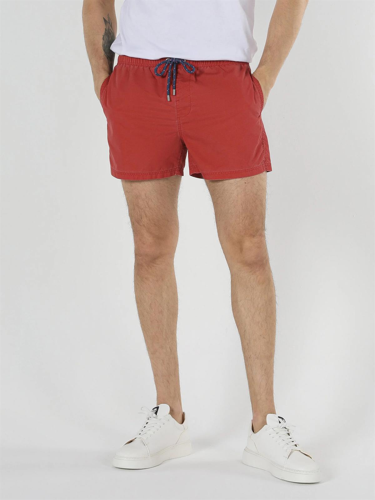 DOKUMA ALT ERKEK YÜZME ŞORT Slim Fit