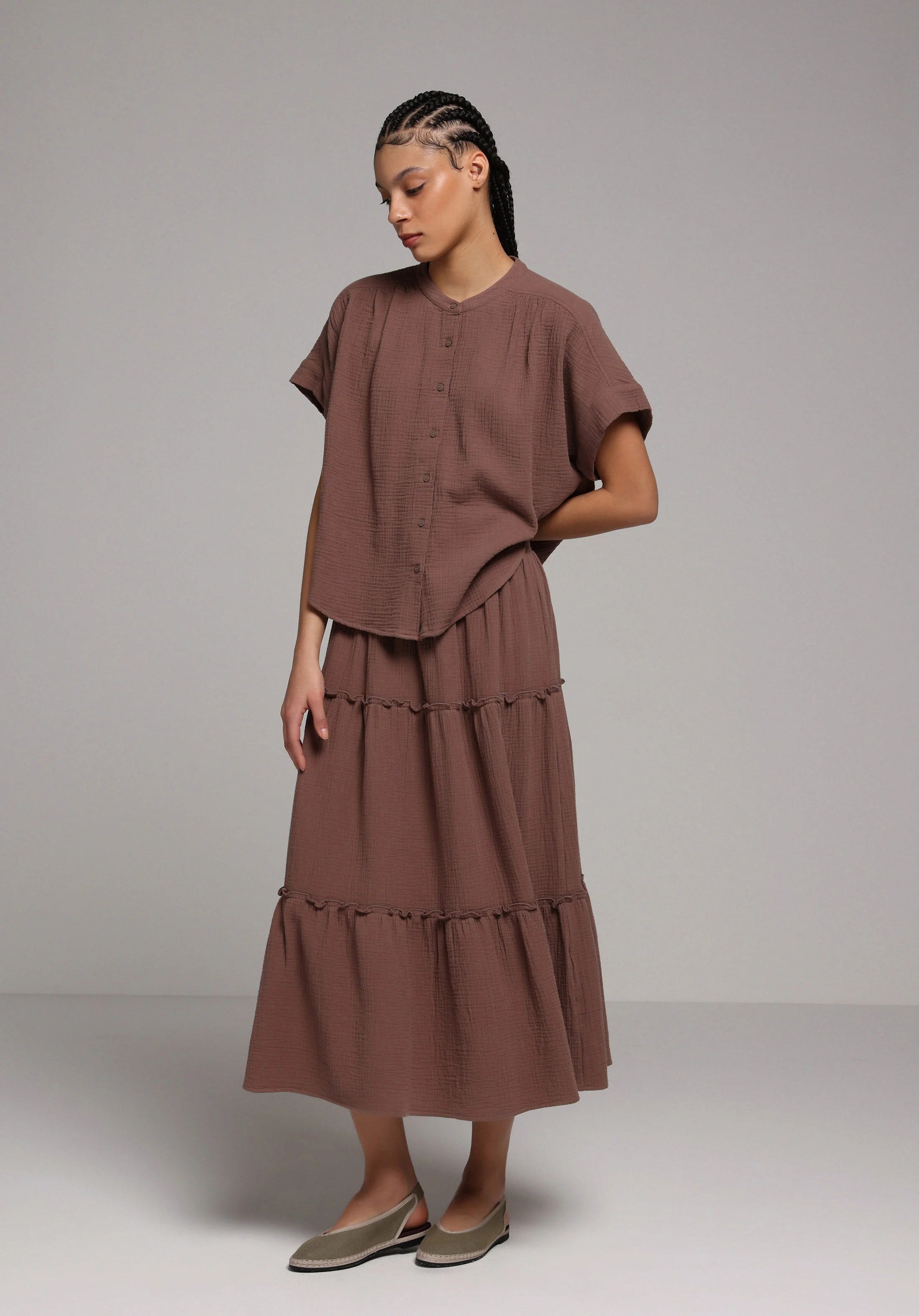 DOKUMA ALT KADIN ETEK Maxi Length