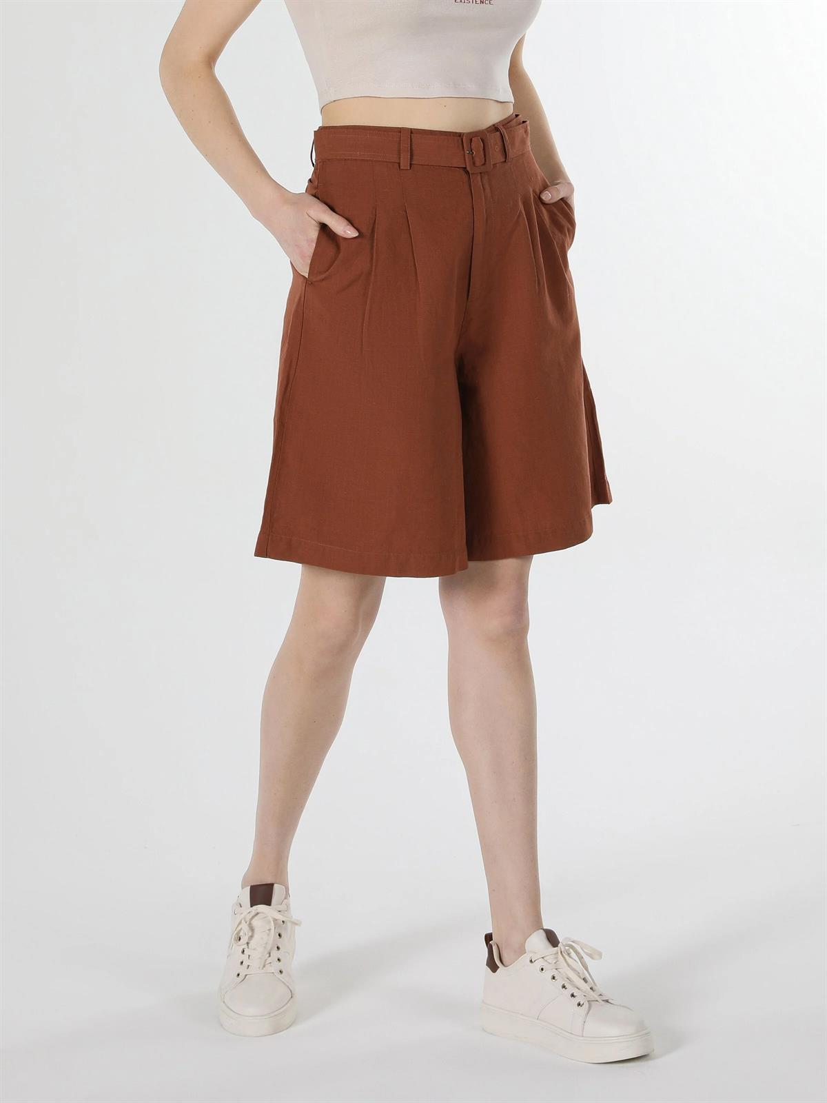 DOKUMA ALT KADIN ŞORT Regular Fit