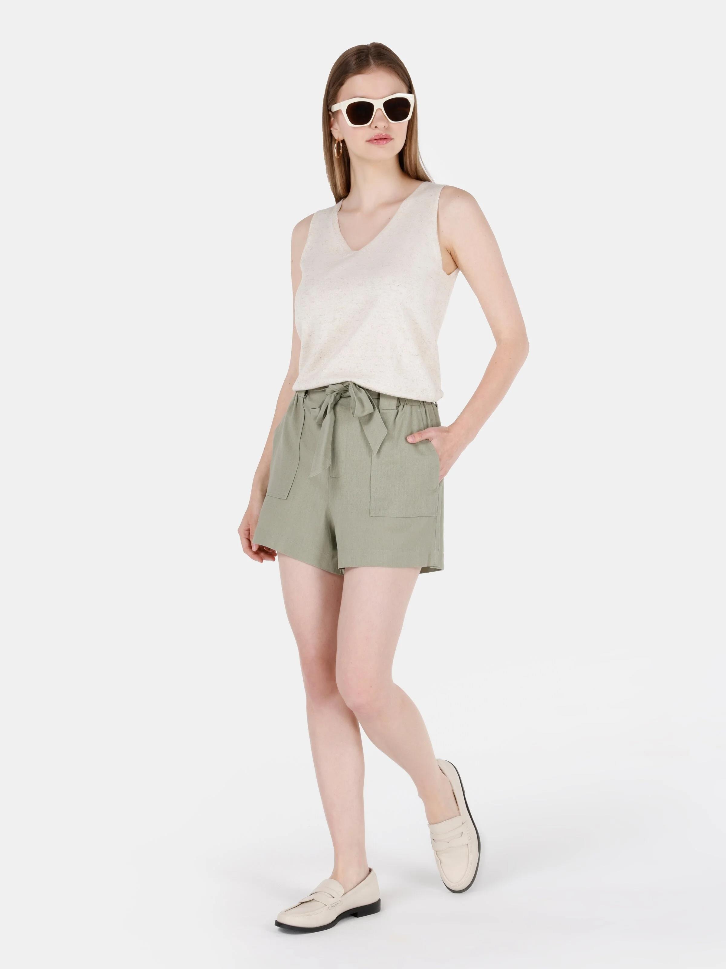 DOKUMA ALT KADIN ŞORT Regular Fit