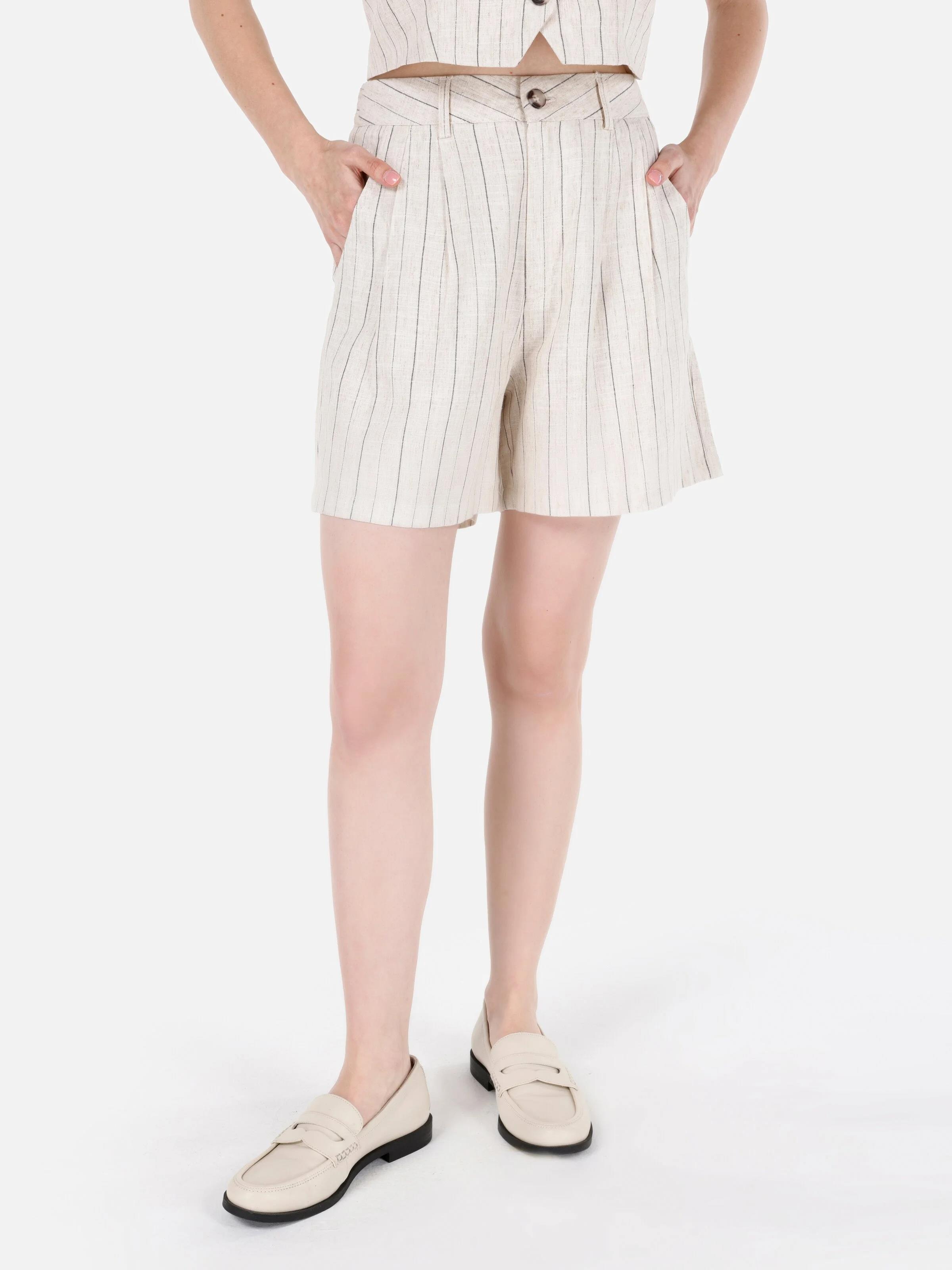 DOKUMA ALT KADIN ŞORT Regular Fit