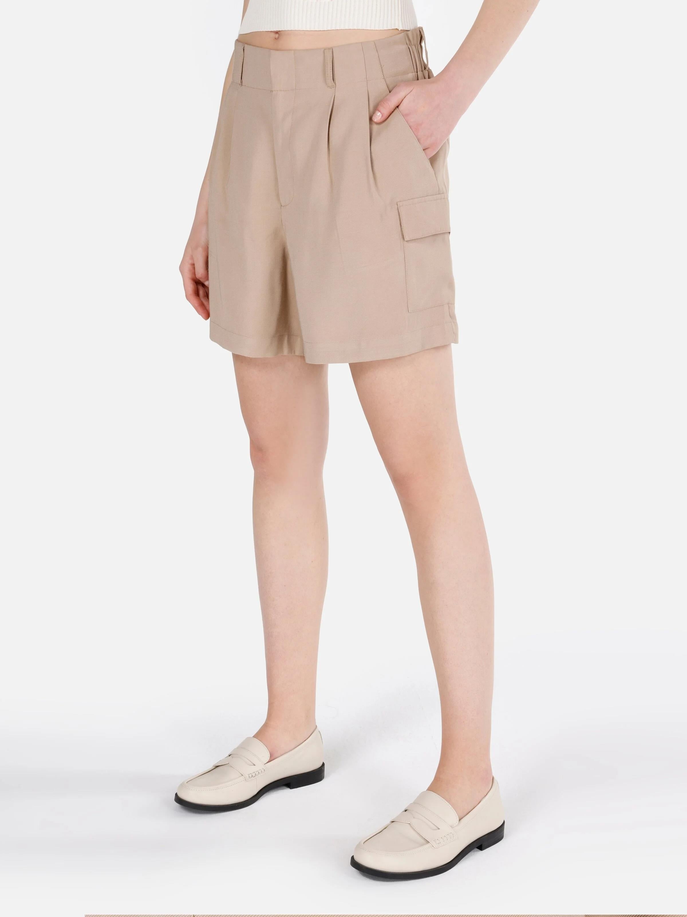 DOKUMA ALT KADIN ŞORT Regular Fit