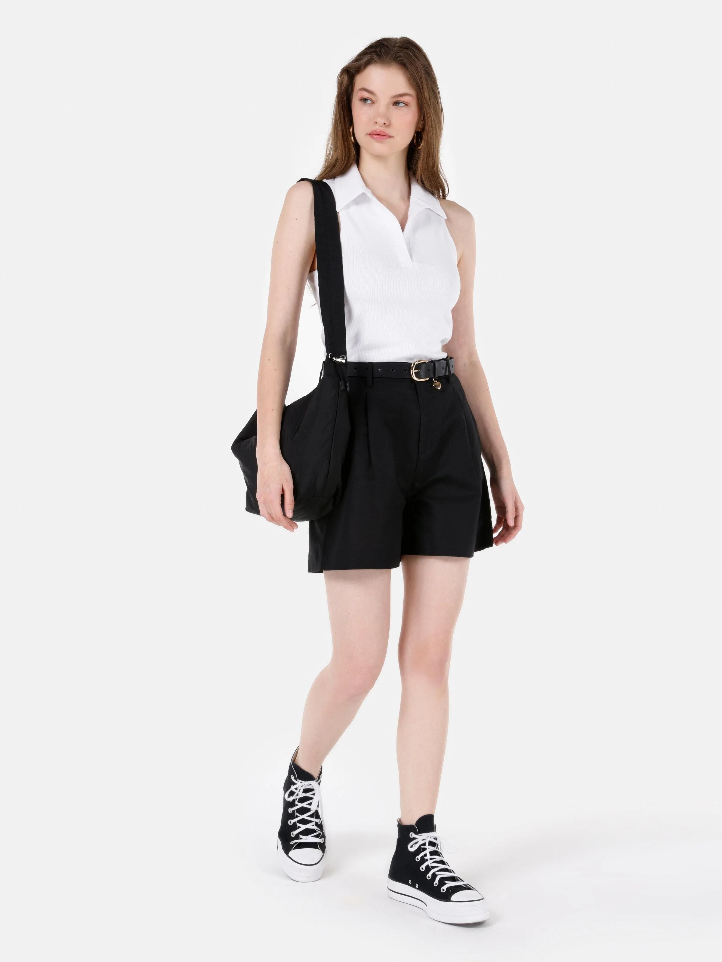 DOKUMA ALT KADIN ŞORT Regular Fit