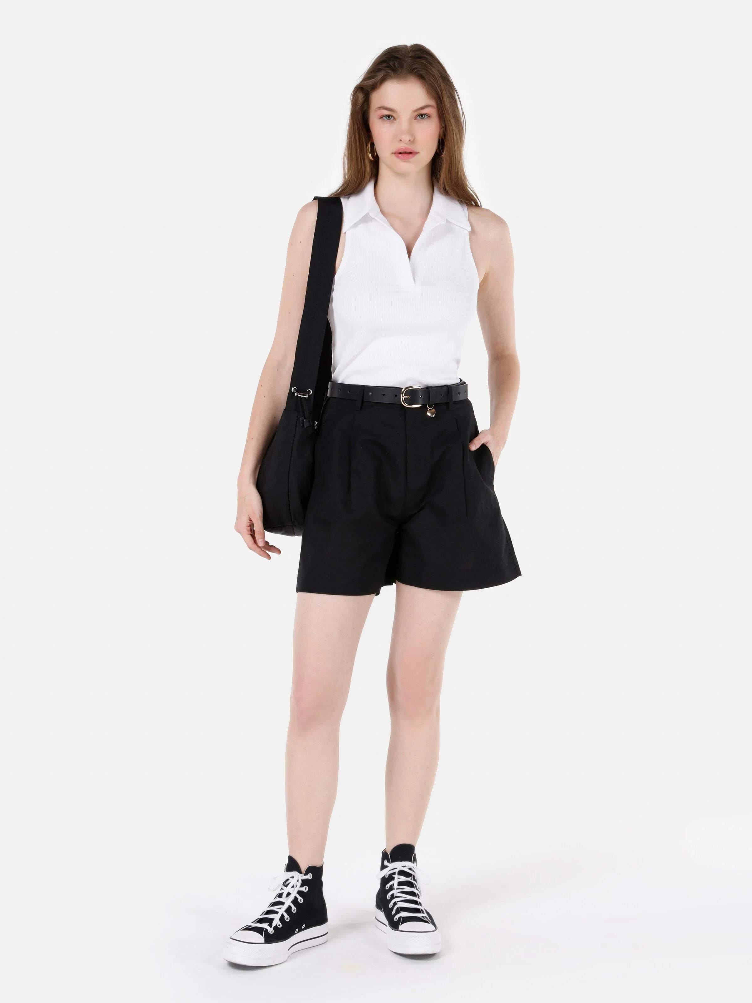 DOKUMA ALT KADIN ŞORT Regular Fit