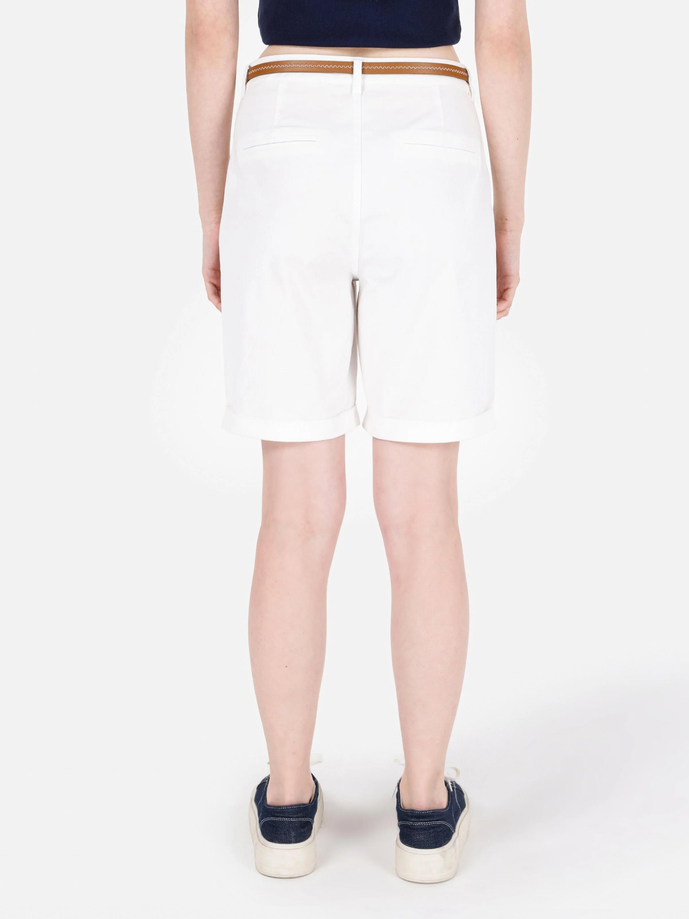 DOKUMA ALT KADIN ŞORT Slim Fit