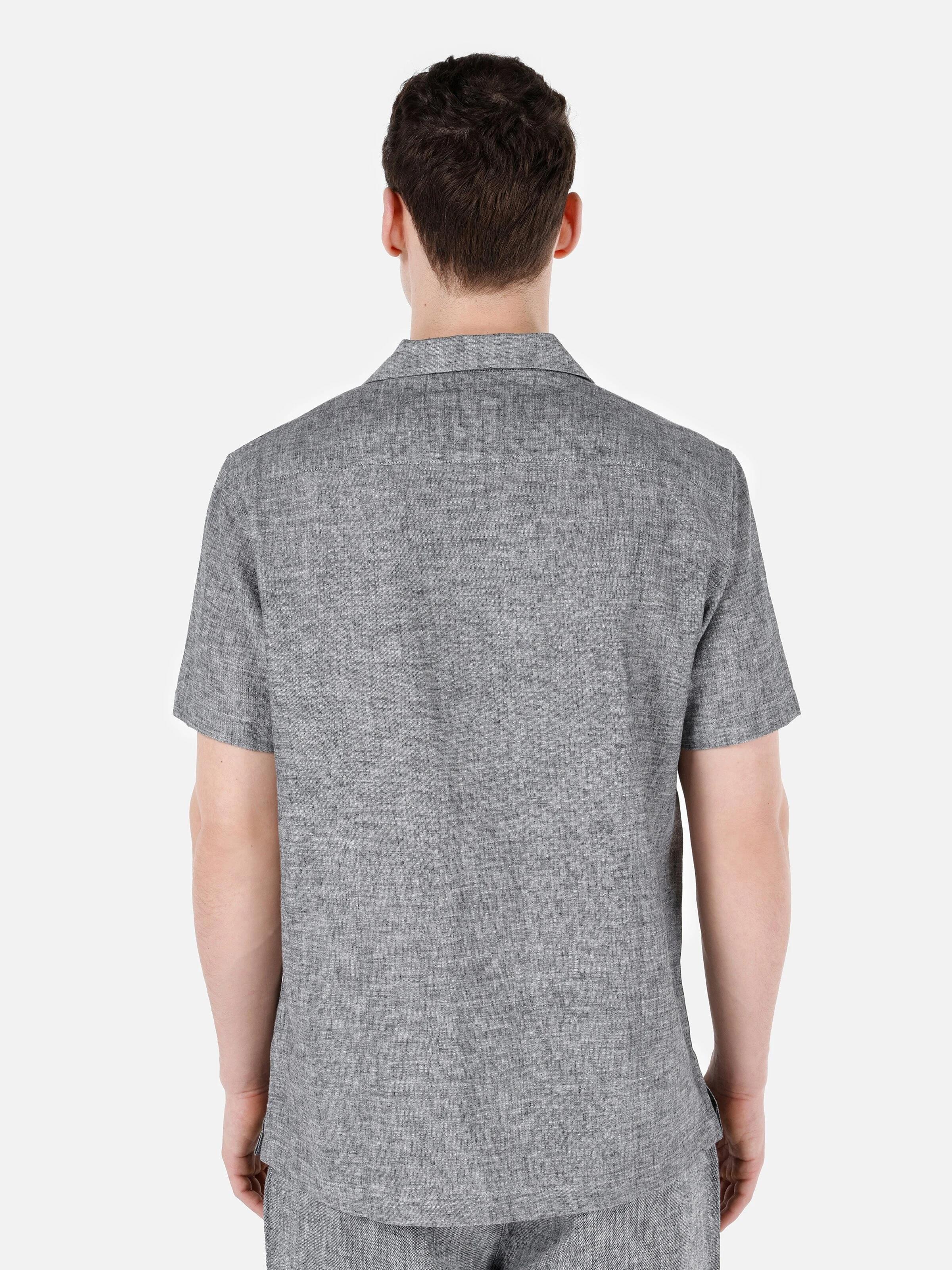 DOKUMA ÜST ERKEK KISA KOL GÖMLEK Comfort Fit