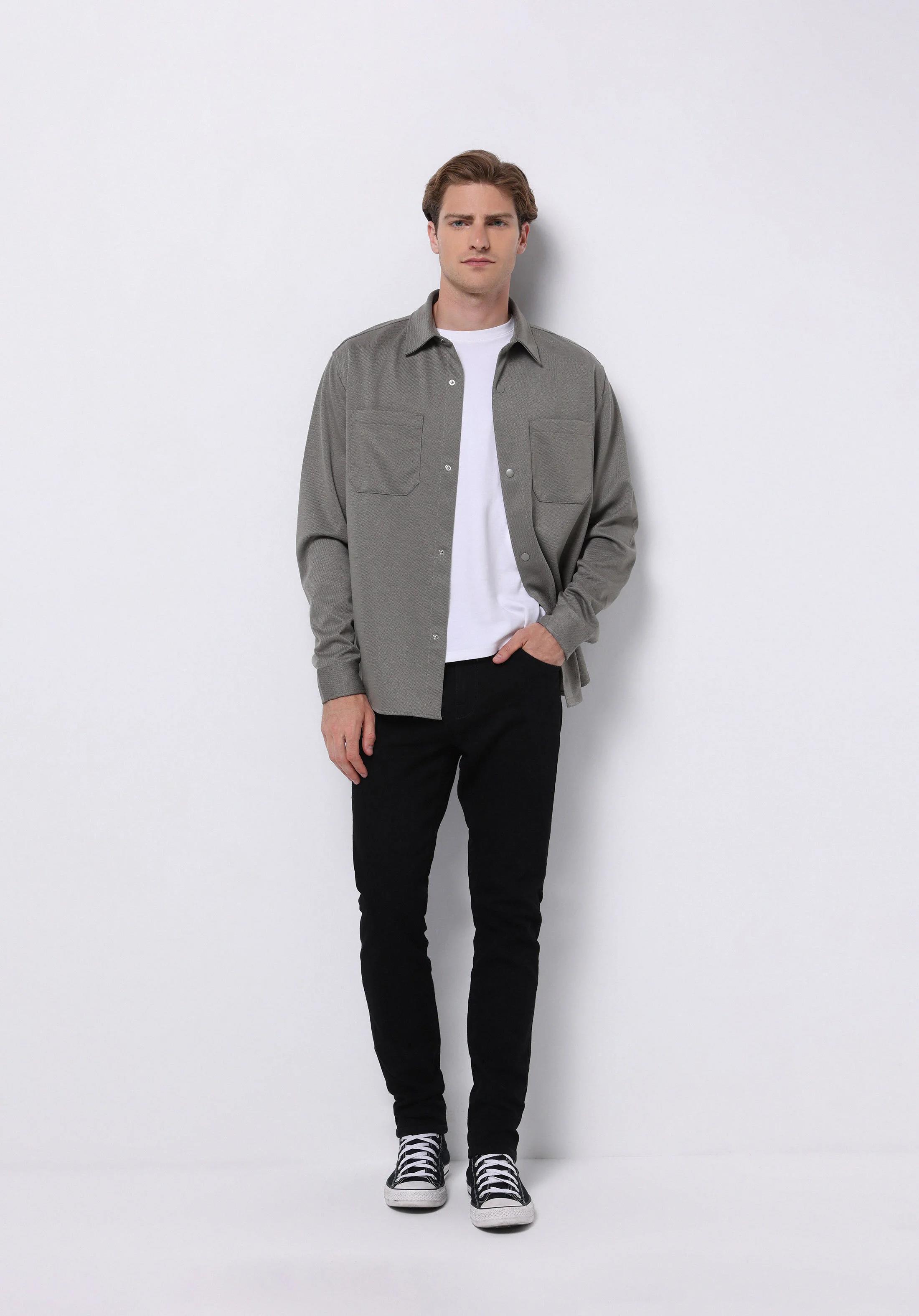 DOKUMA ÜST ERKEK SHACKET Regular Fit