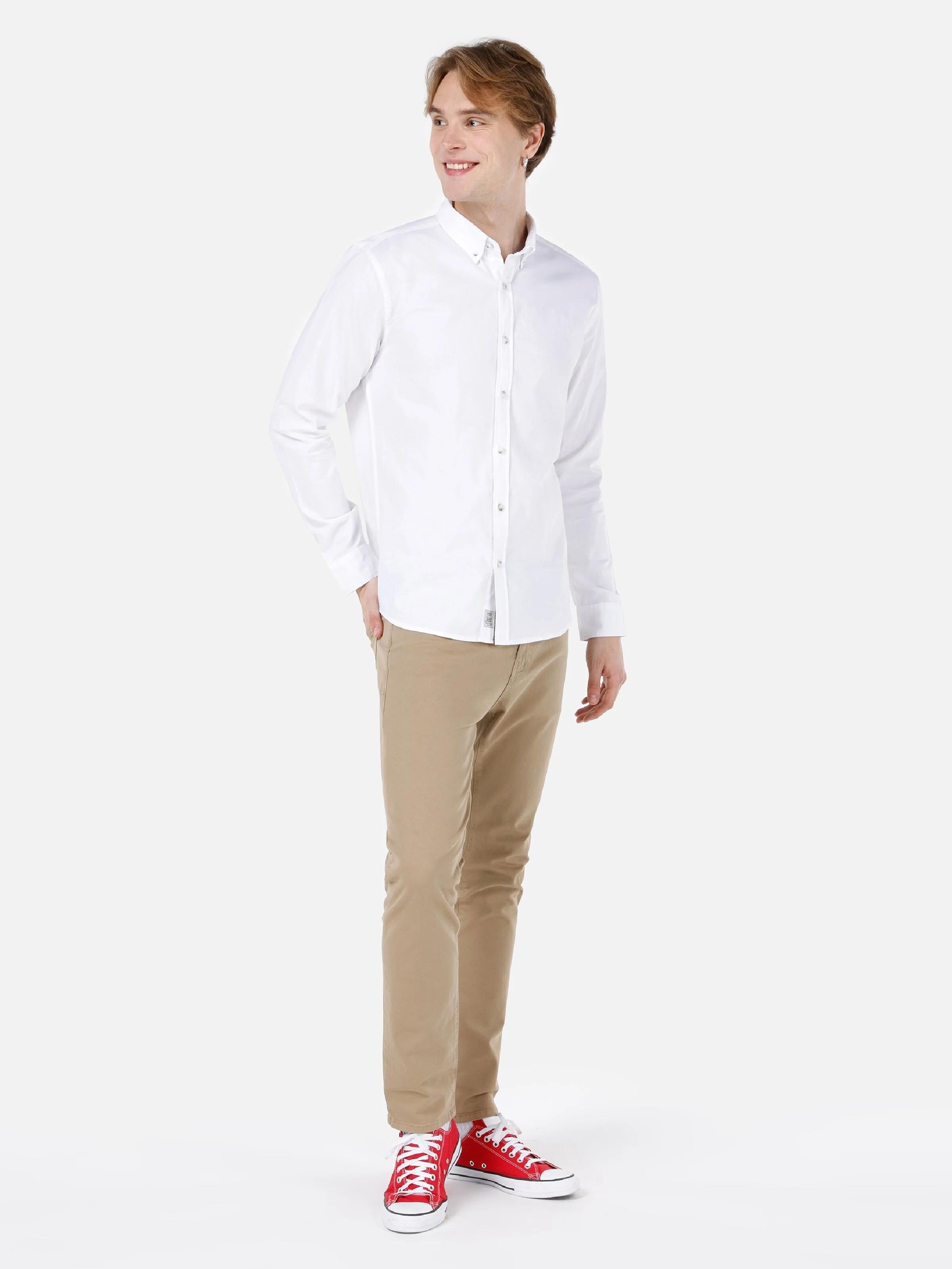 DOKUMA ÜST ERKEK UZUN KOL GÖMLEK Slim Fit
