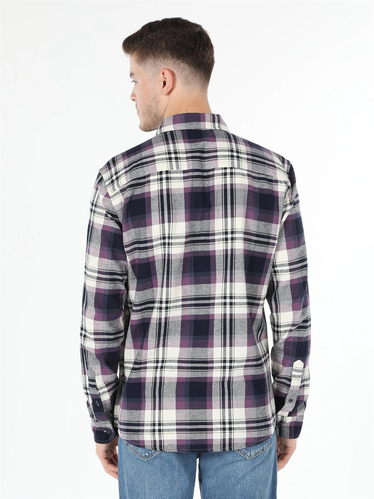 DOKUMA ÜST ERKEK UZUN KOL GÖMLEK Slim Fit