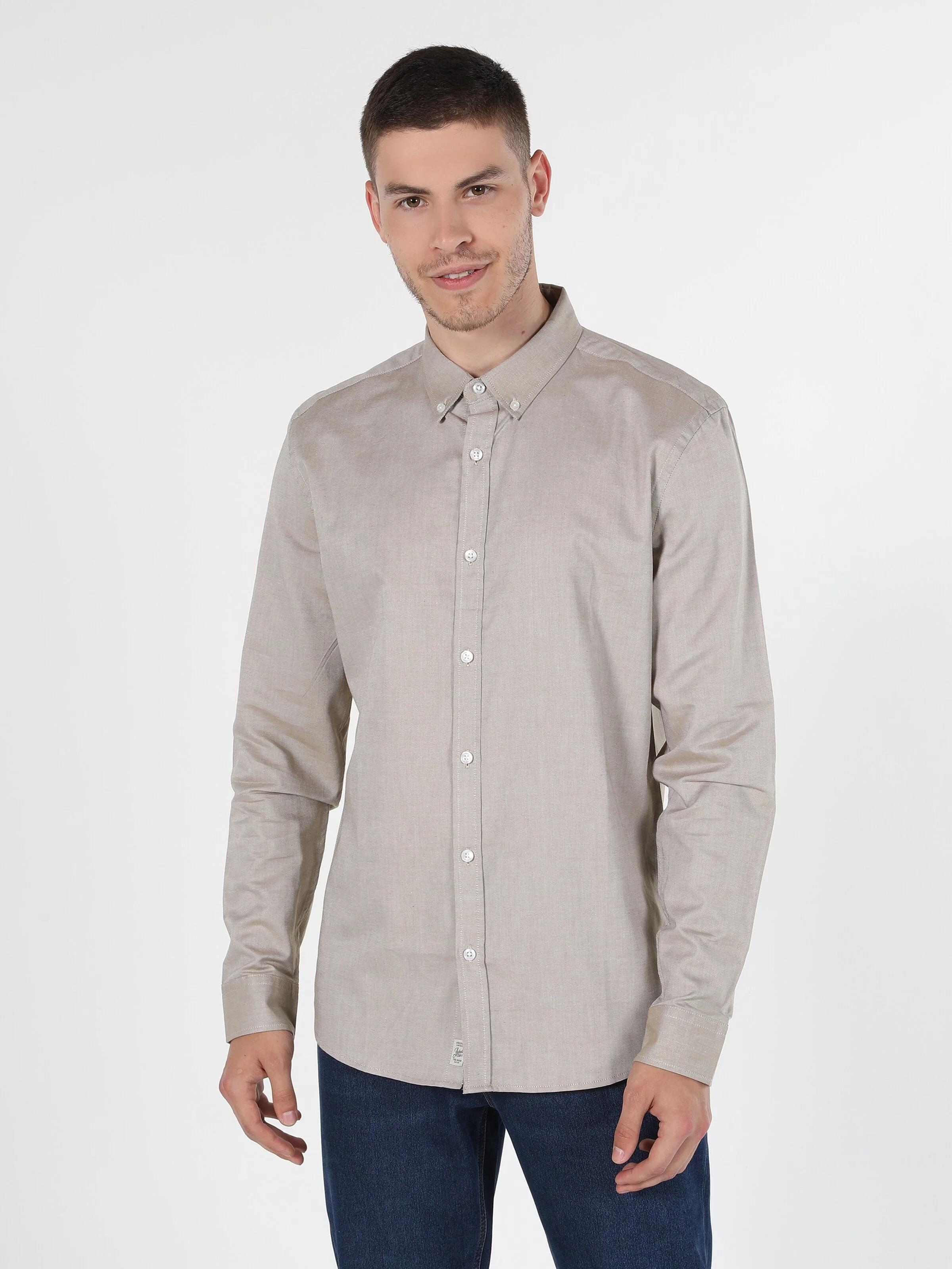 DOKUMA ÜST ERKEK UZUN KOL GÖMLEK Slim Fit