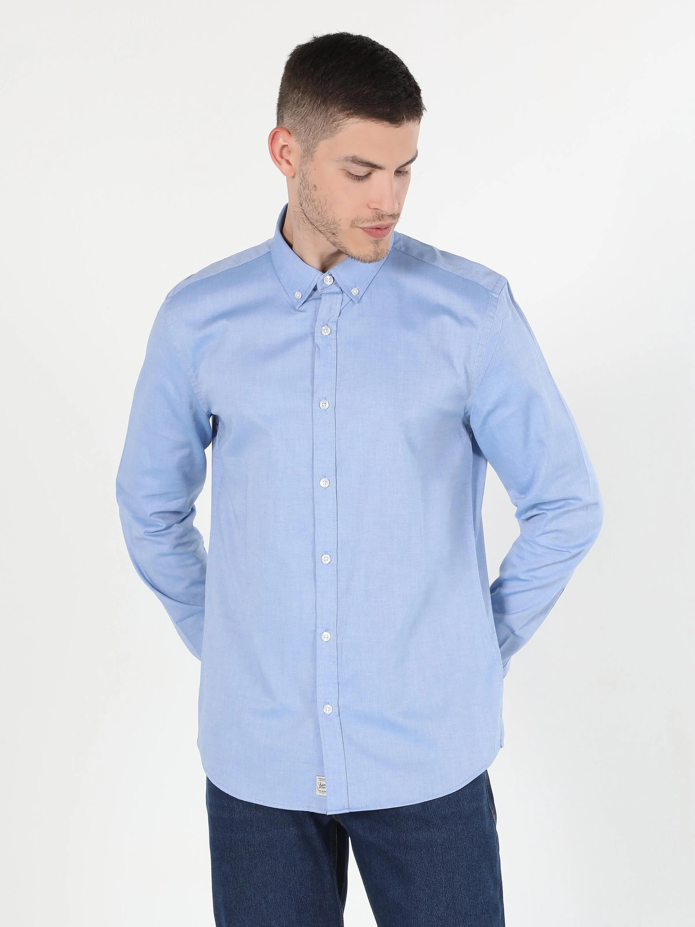 DOKUMA ÜST ERKEK UZUN KOL GÖMLEK Slim Fit