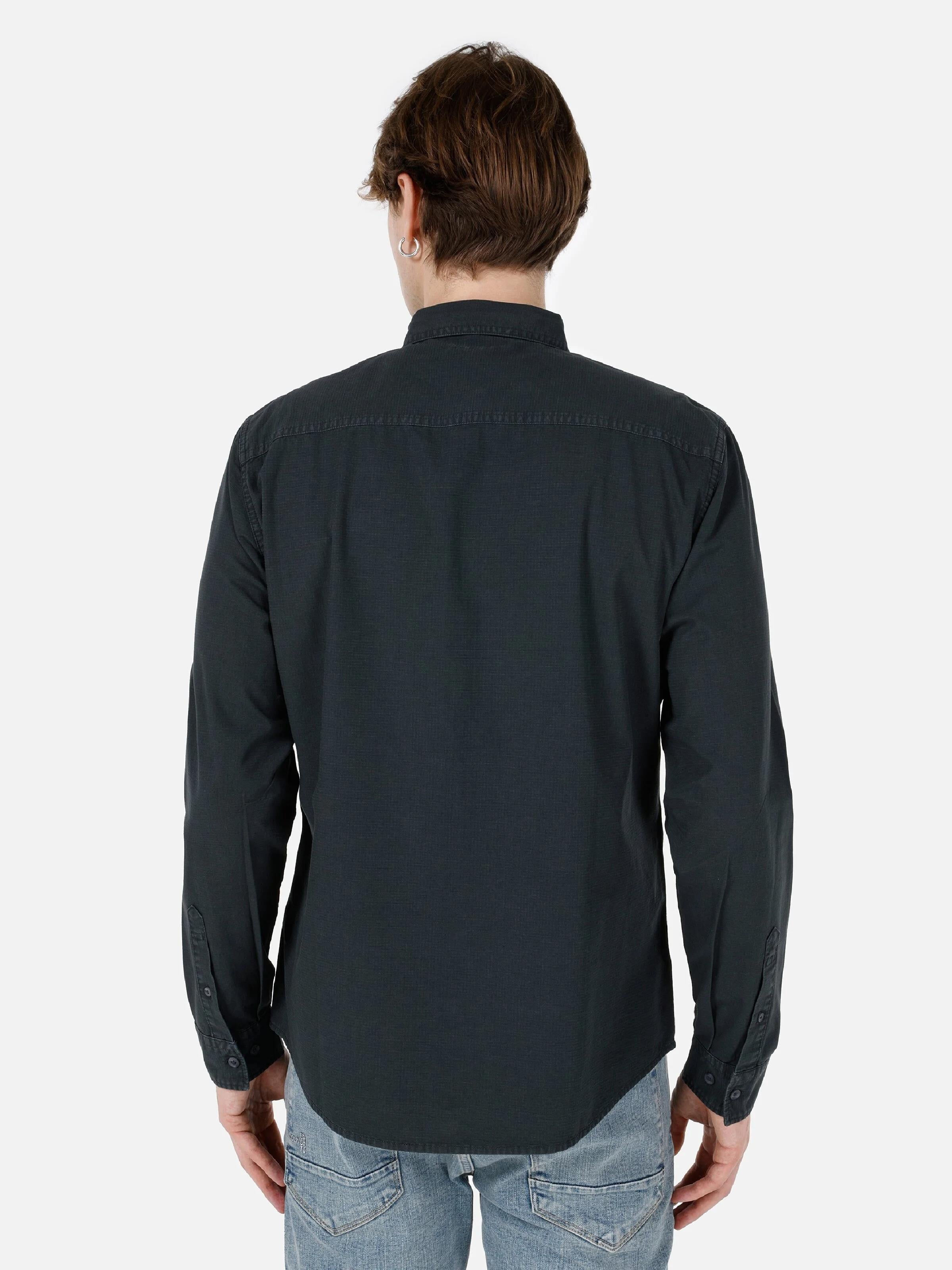DOKUMA ÜST ERKEK UZUN KOL GÖMLEK Slim Fit