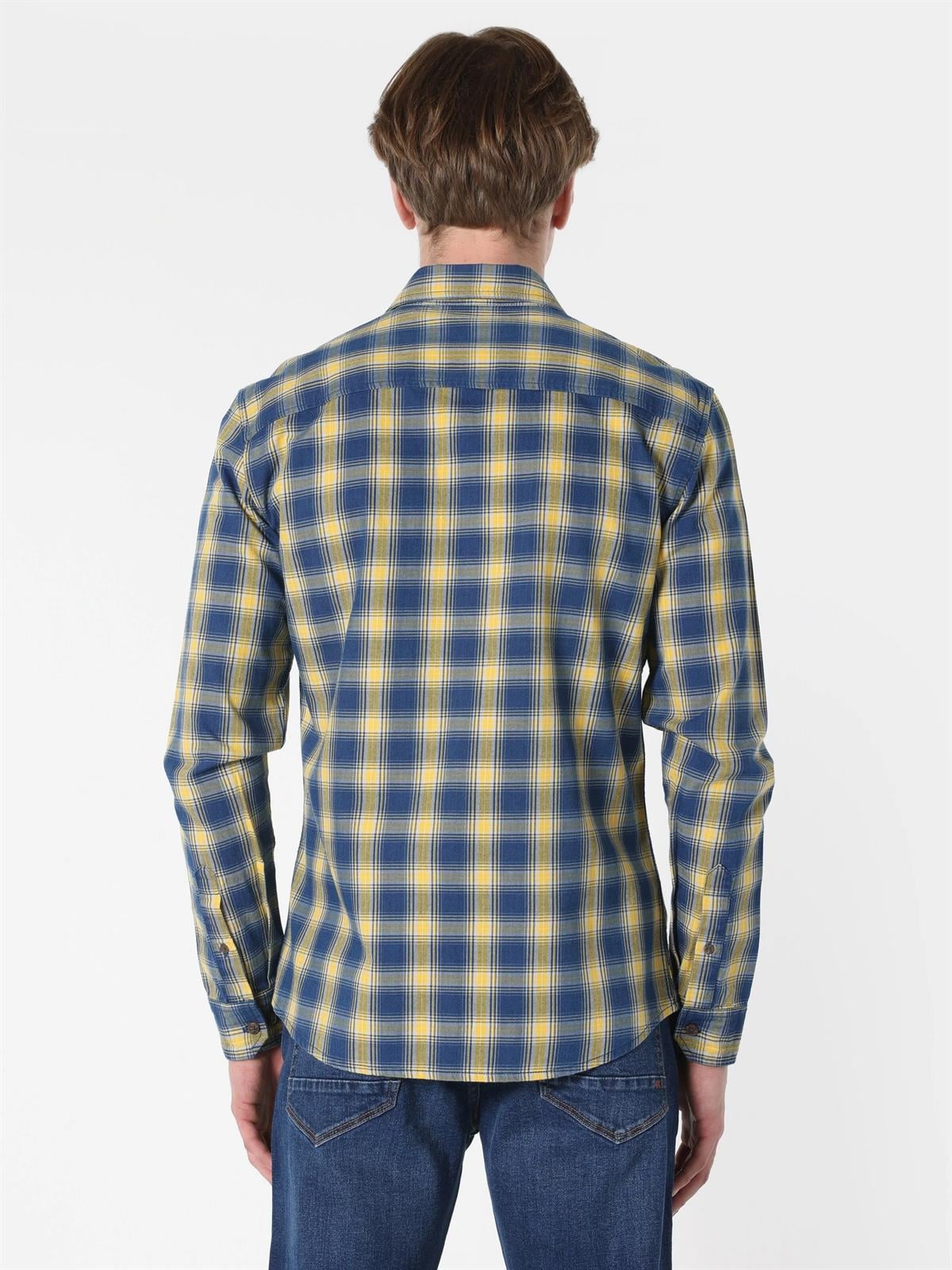 DOKUMA ÜST ERKEK UZUN KOL GÖMLEK Slim Fit