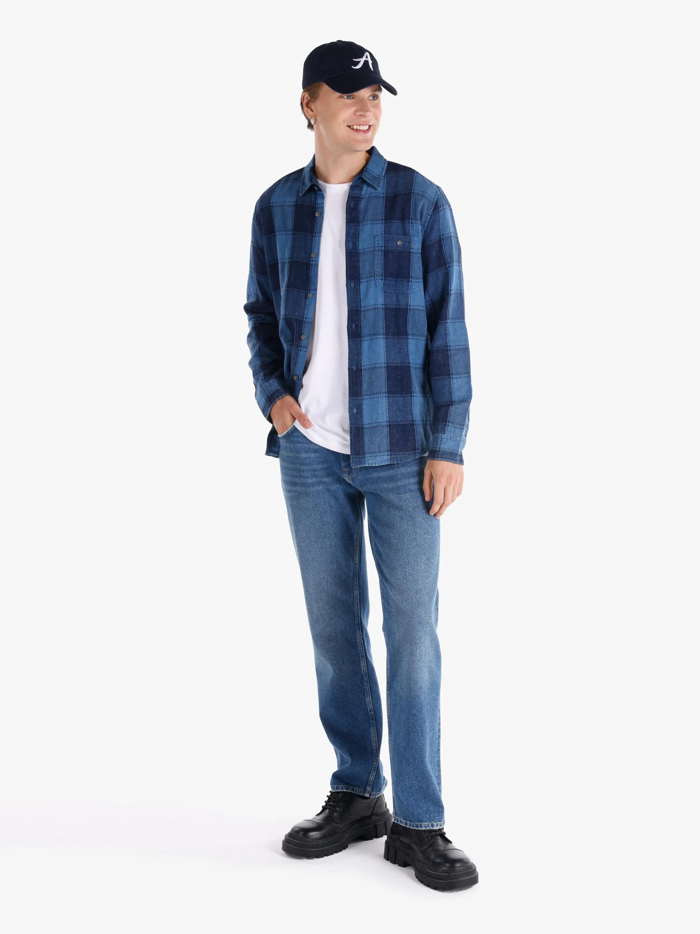 DOKUMA ÜST ERKEK UZUN KOL GÖMLEK Slim Fit