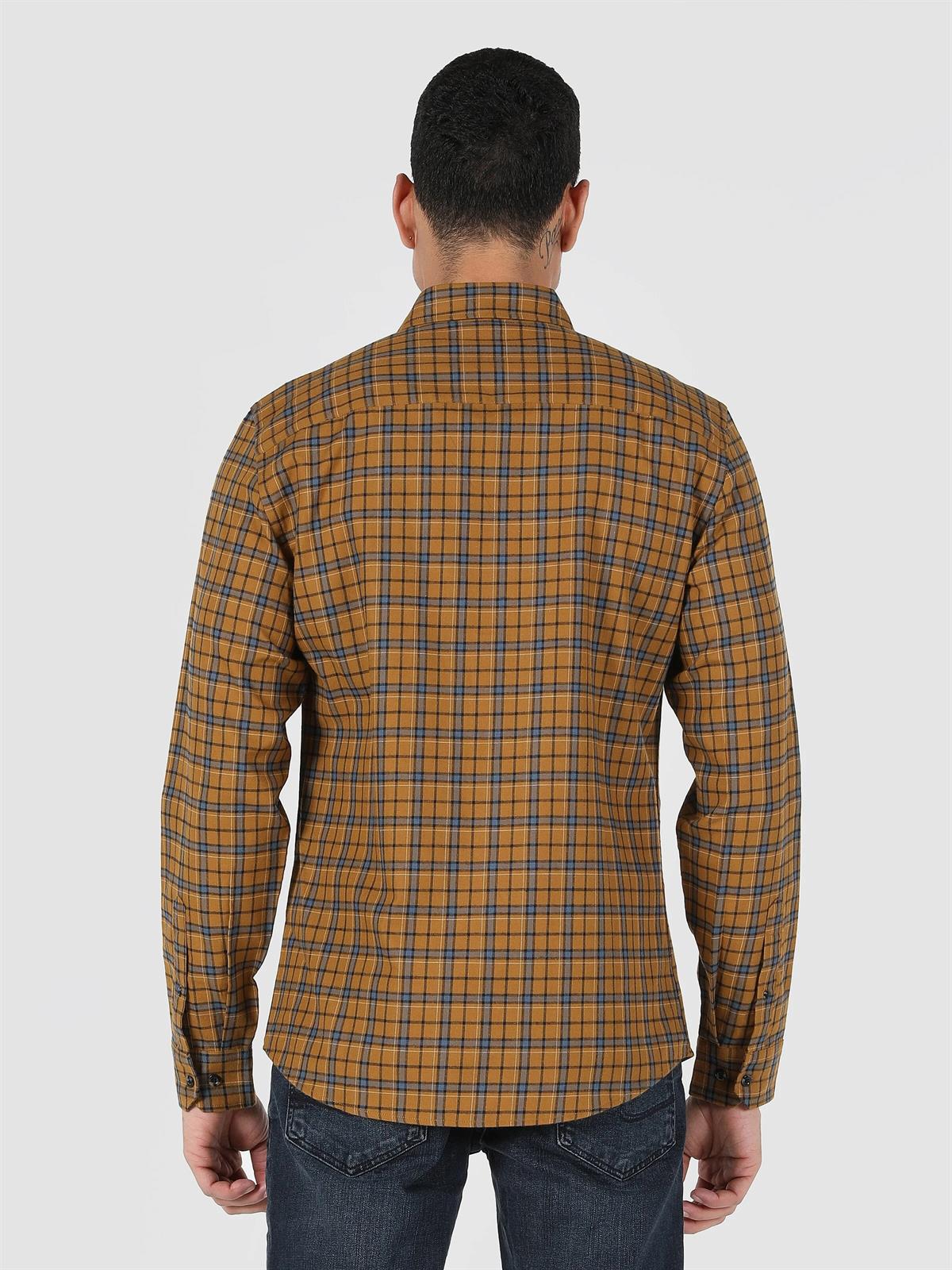 DOKUMA ÜST ERKEK UZUN KOL GÖMLEK Slim Fit