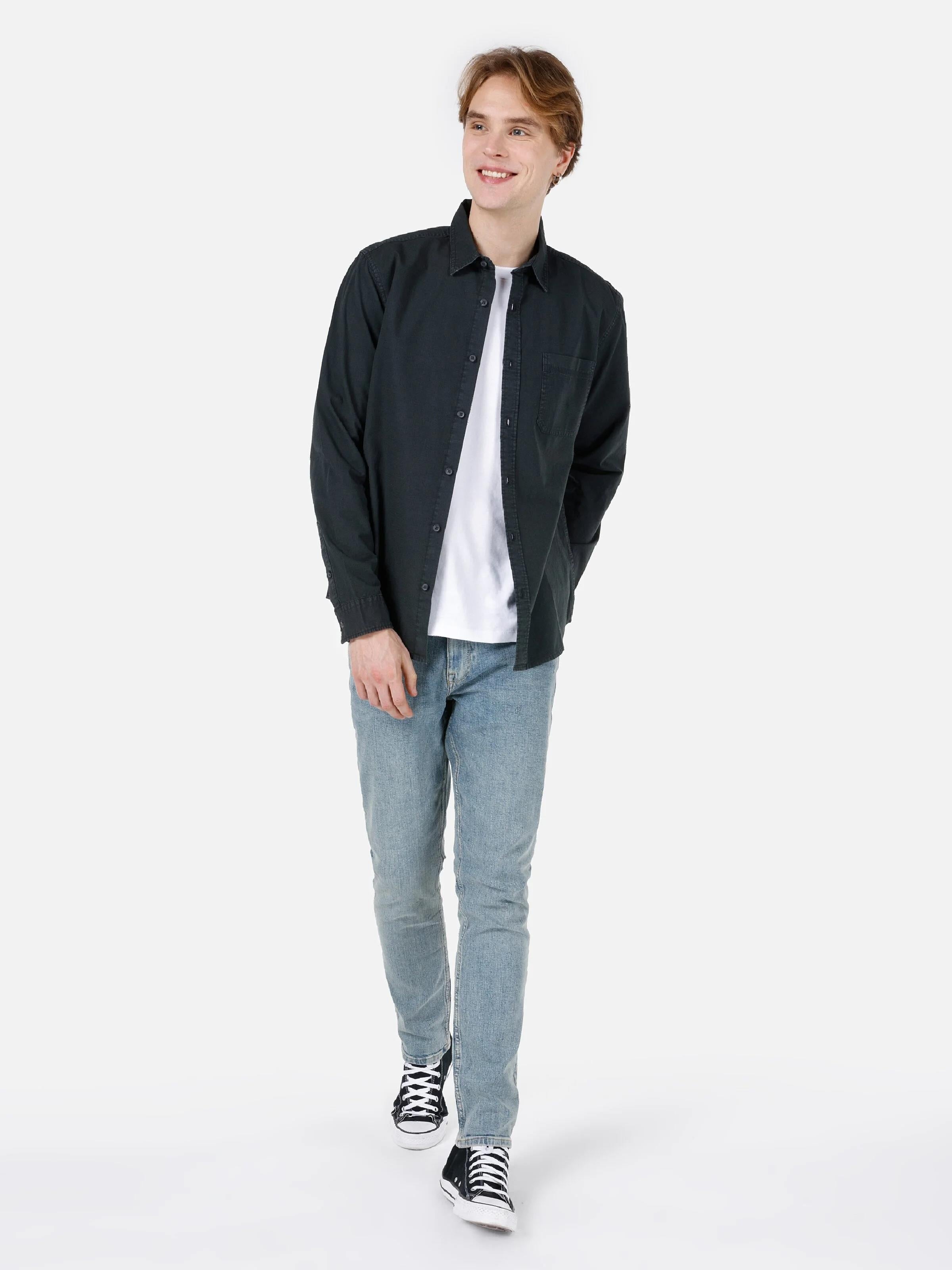 DOKUMA ÜST ERKEK UZUN KOL GÖMLEK Slim Fit