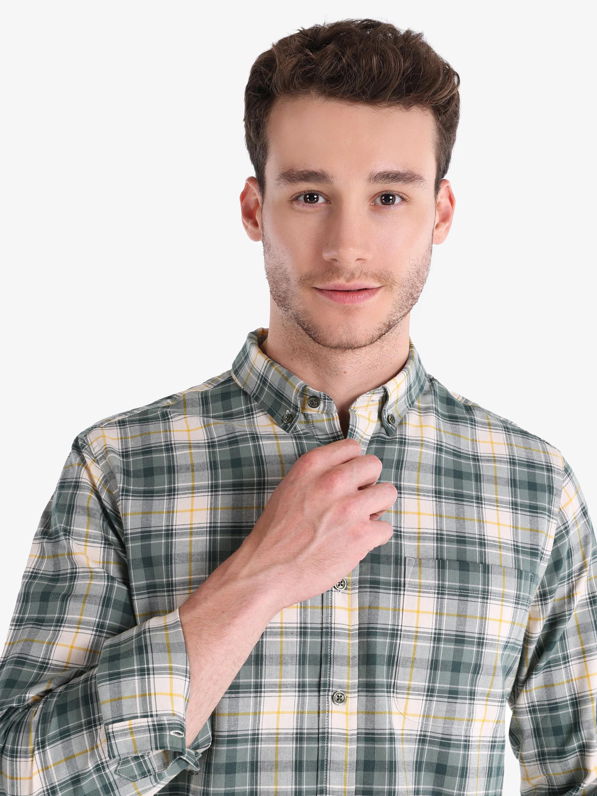 DOKUMA ÜST ERKEK UZUN KOL GÖMLEK Slim Fit