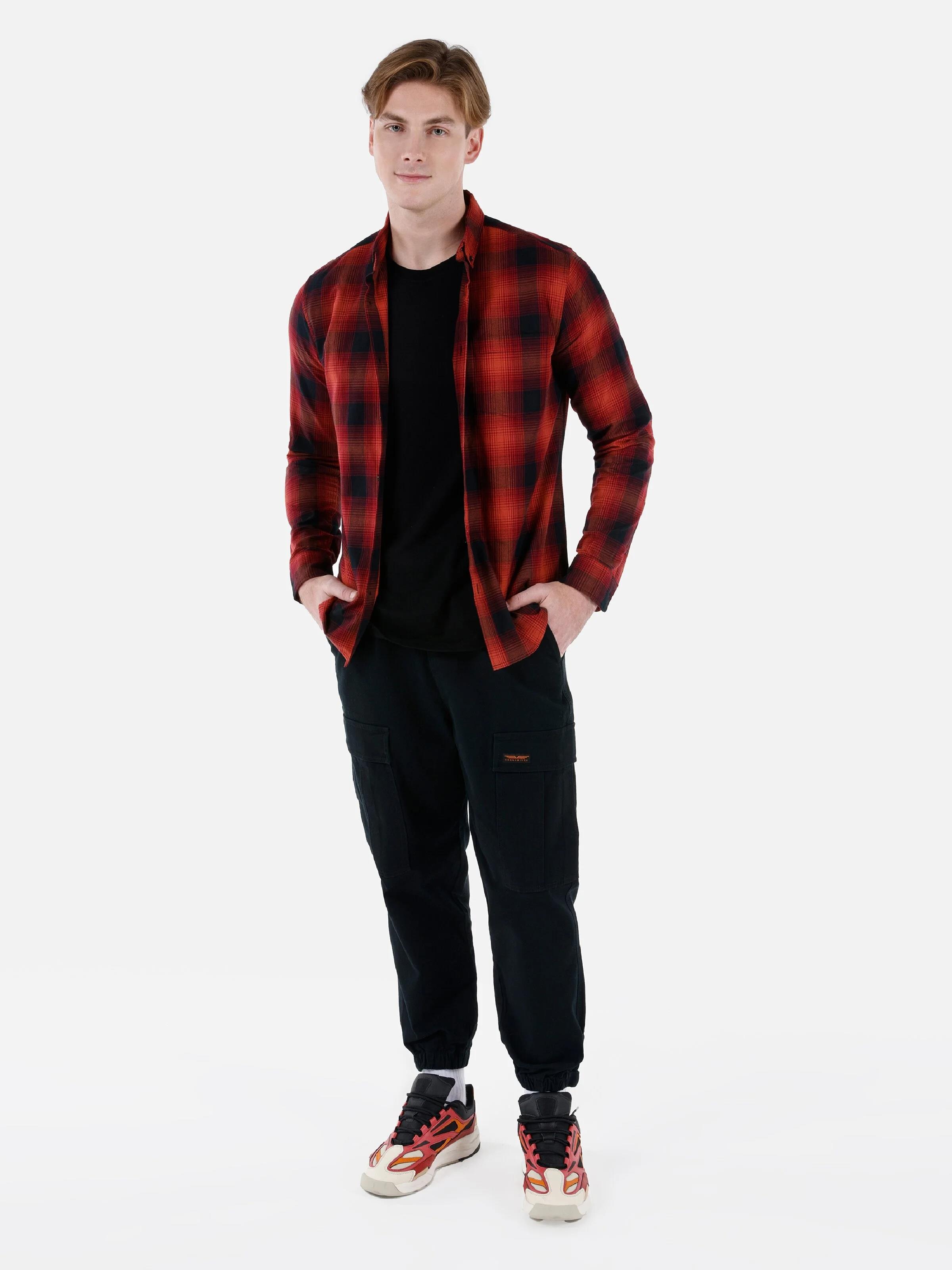 DOKUMA ÜST ERKEK UZUN KOL GÖMLEK Slim Fit
