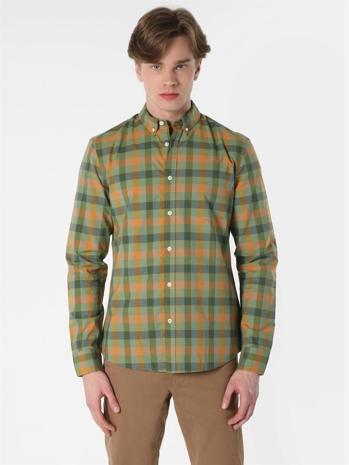 DOKUMA ÜST ERKEK UZUN KOL GÖMLEK Slim Fit