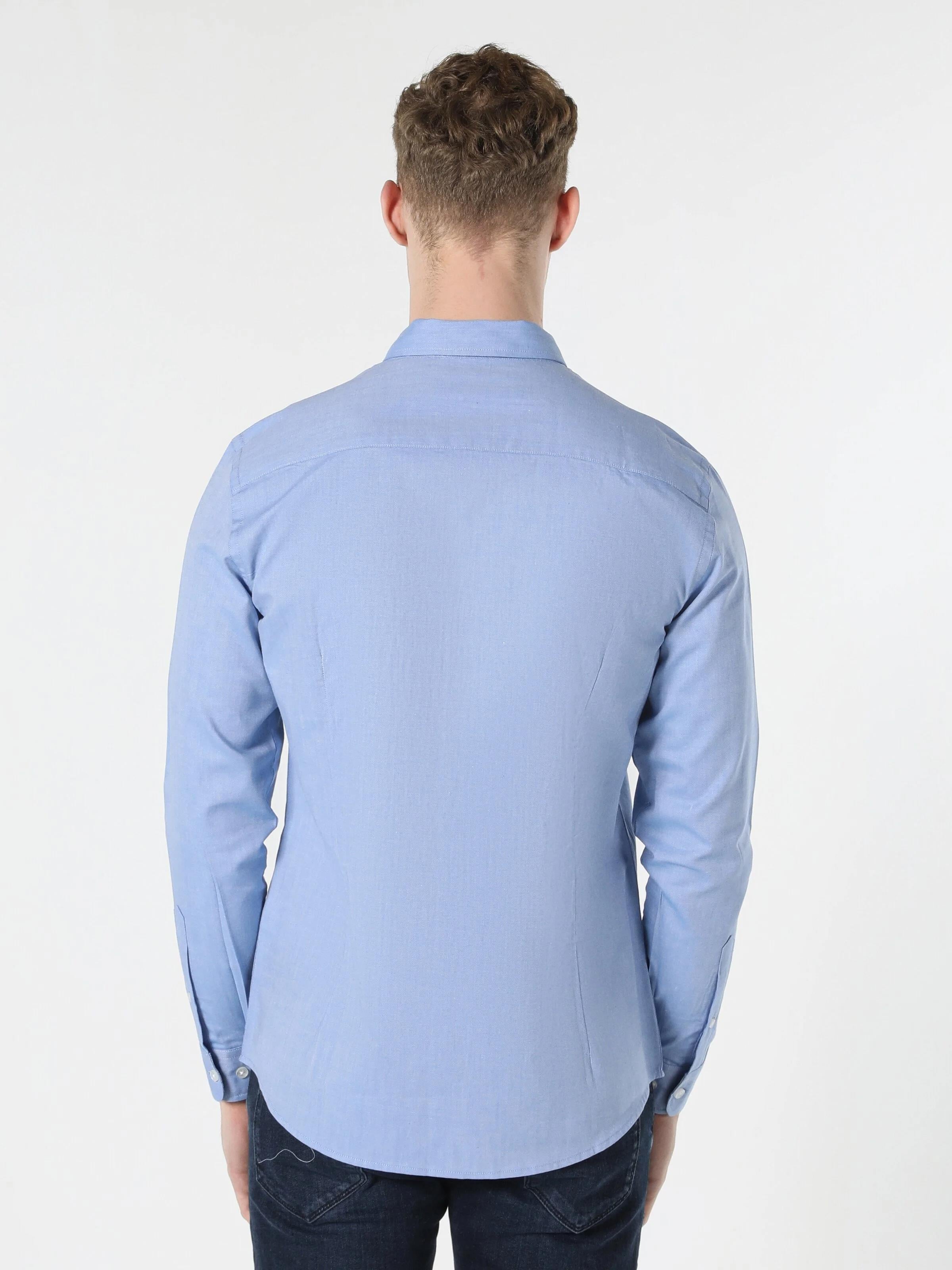 DOKUMA ÜST ERKEK UZUN KOL GÖMLEK Slim Fit