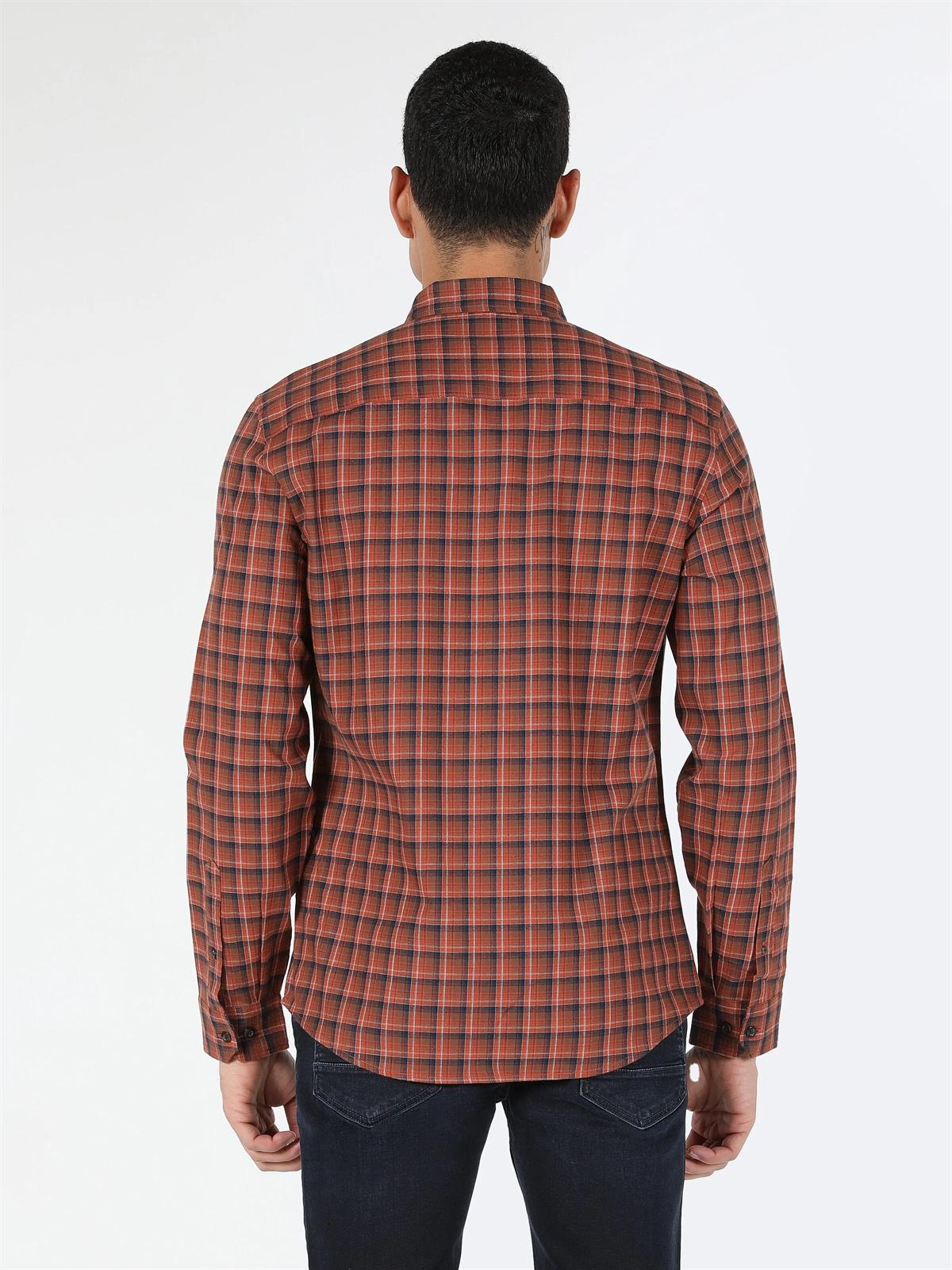 DOKUMA ÜST ERKEK UZUN KOL GÖMLEK Slim Fit