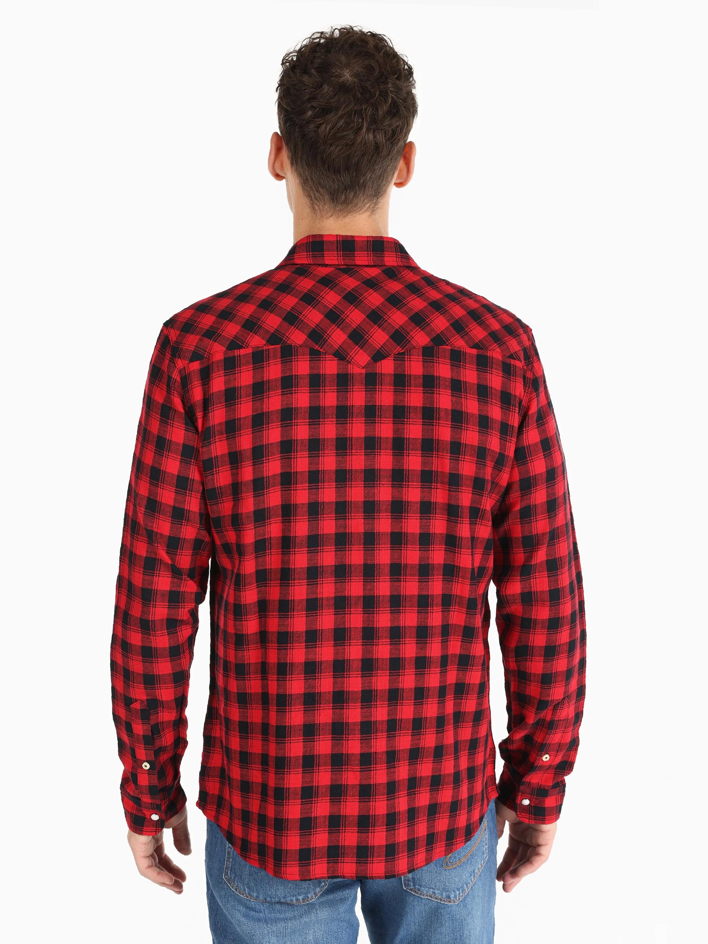DOKUMA ÜST ERKEK UZUN KOL GÖMLEK Slim Fit