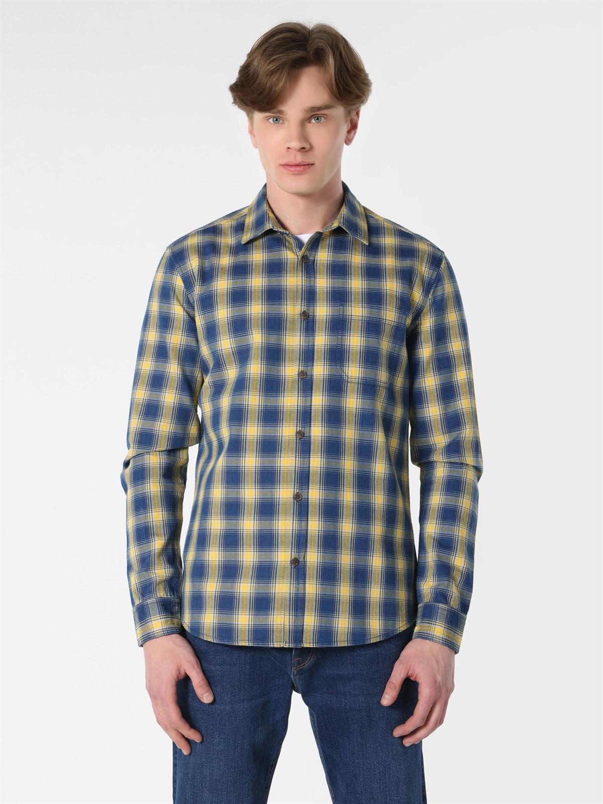 DOKUMA ÜST ERKEK UZUN KOL GÖMLEK Slim Fit
