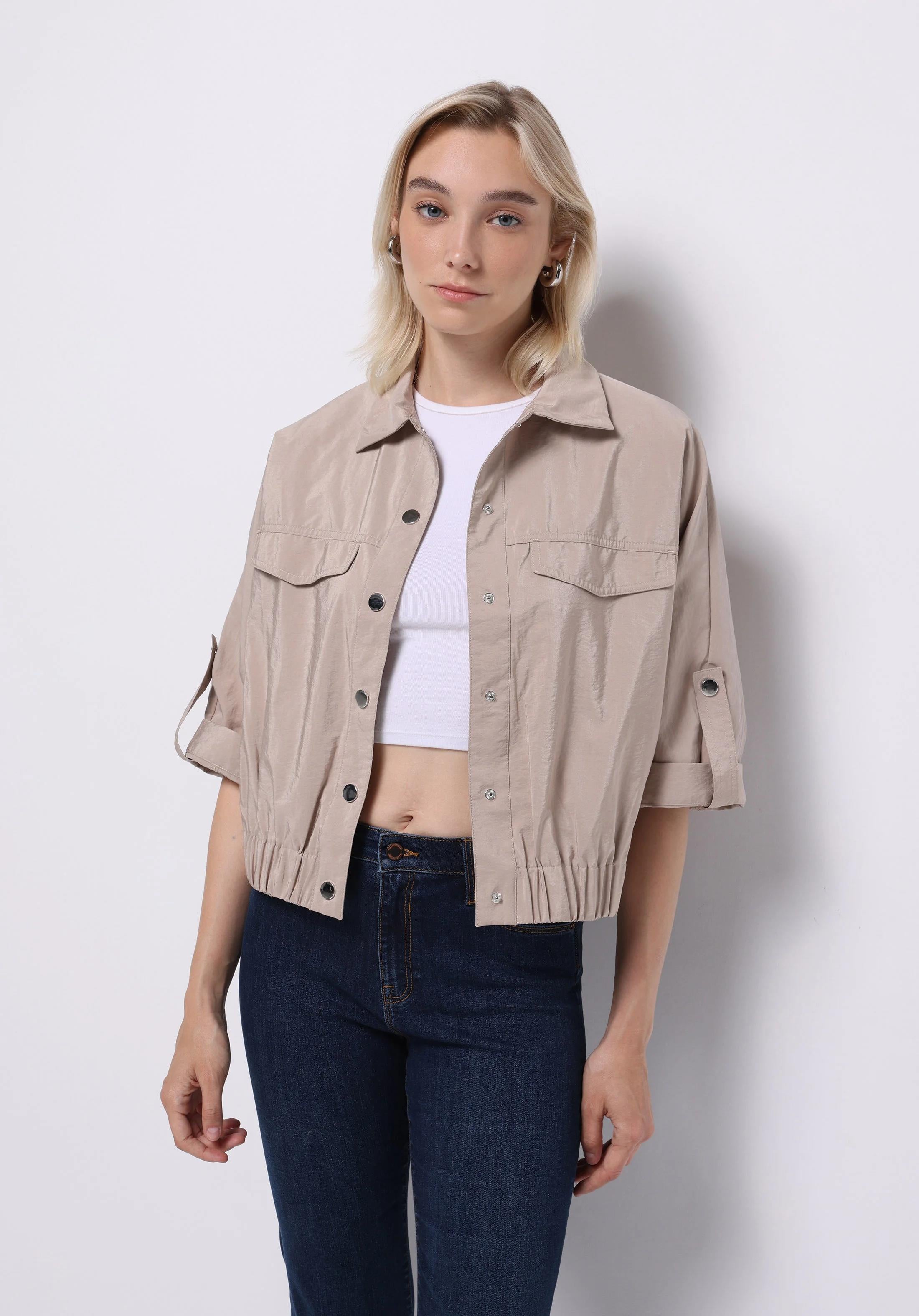 DOKUMA ÜST KADIN CEKET Regular Fit