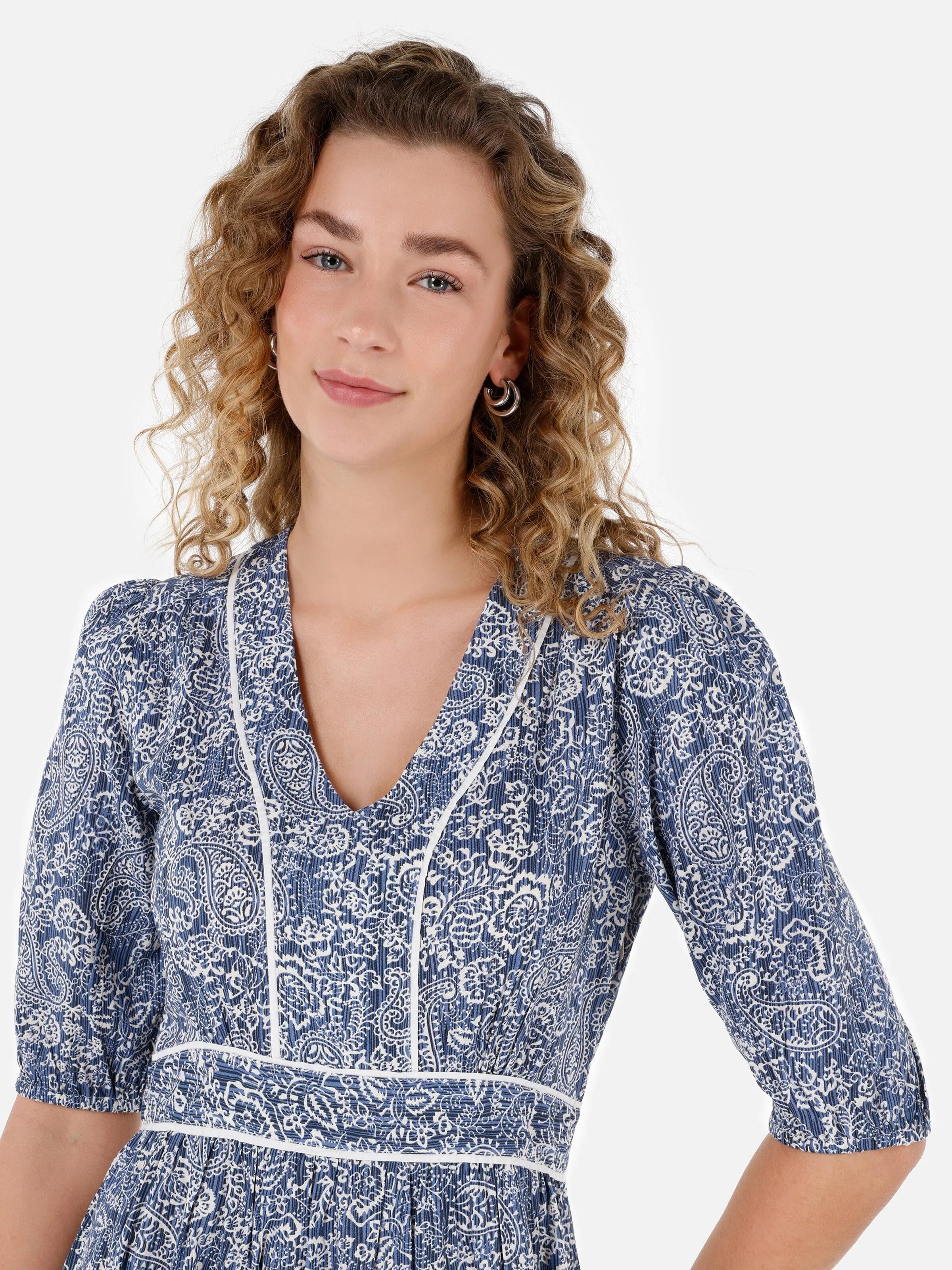 DOKUMA ÜST KADIN ELBISE Regular Fit